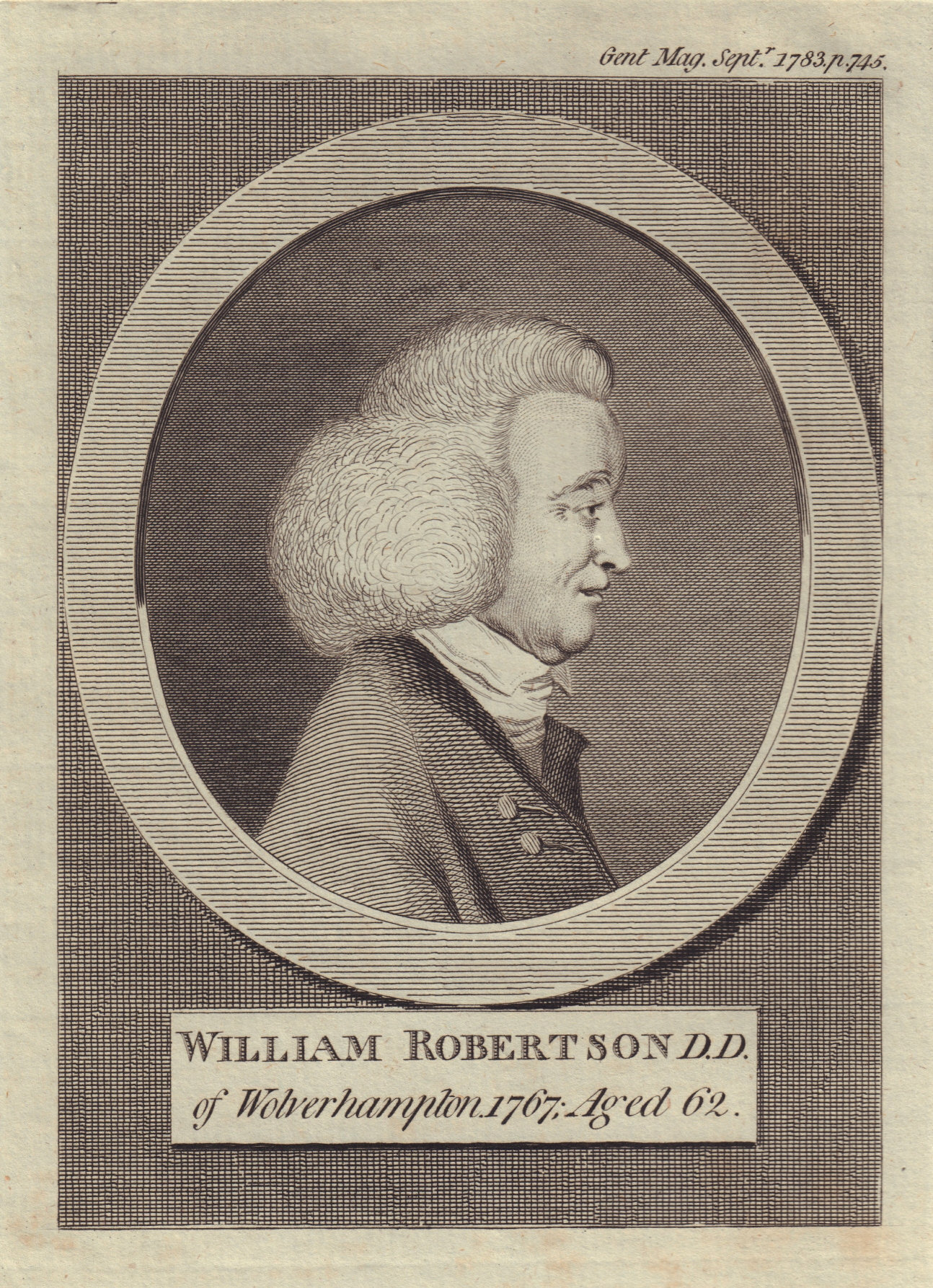 William Robertson, Wolverhampton. Clergy. Father of unitarian nonconformity 1783