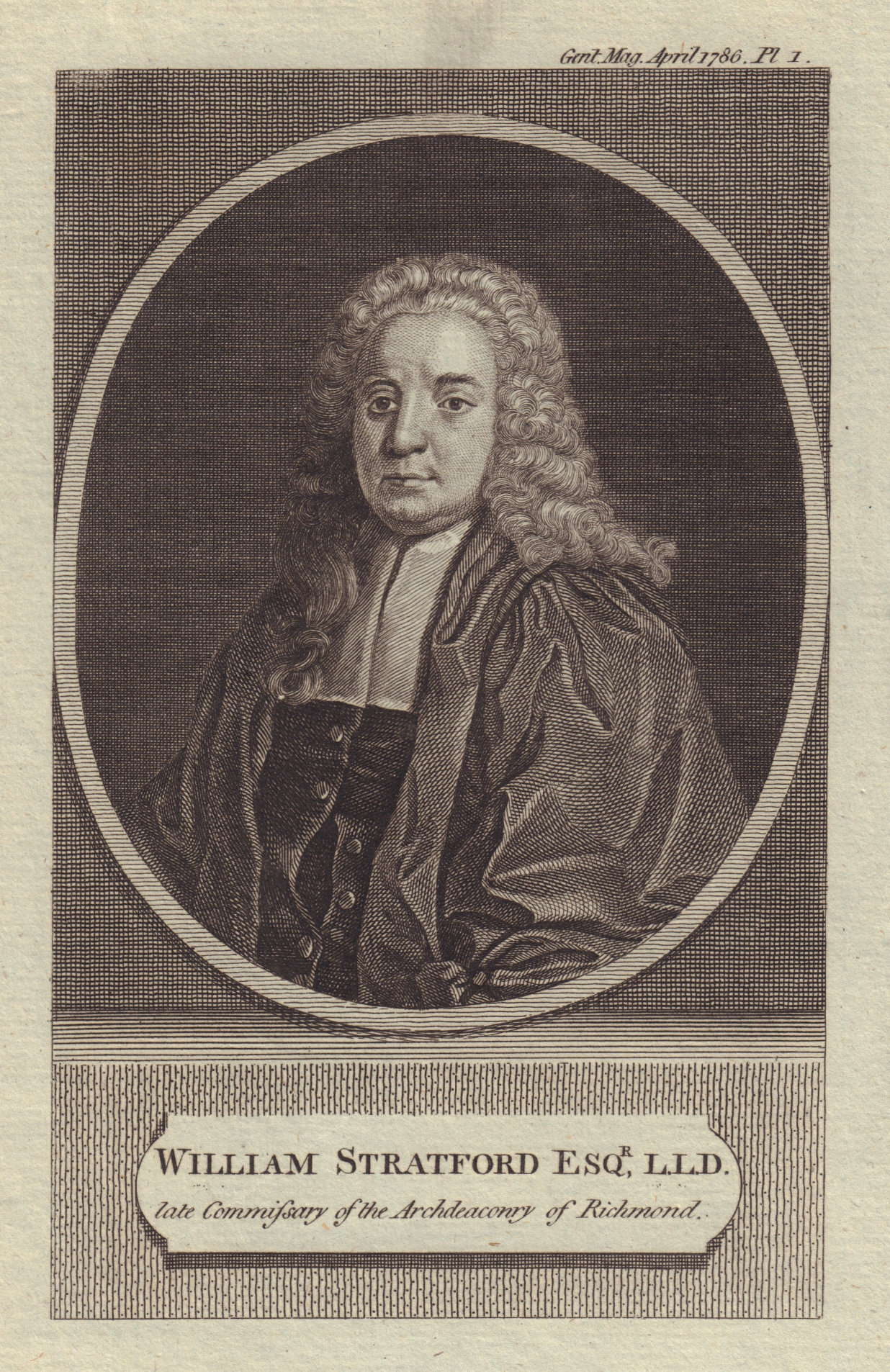 Associate Product William Stratford, commissary of the Archdeaconry of Richmond. Yorkshire 1786