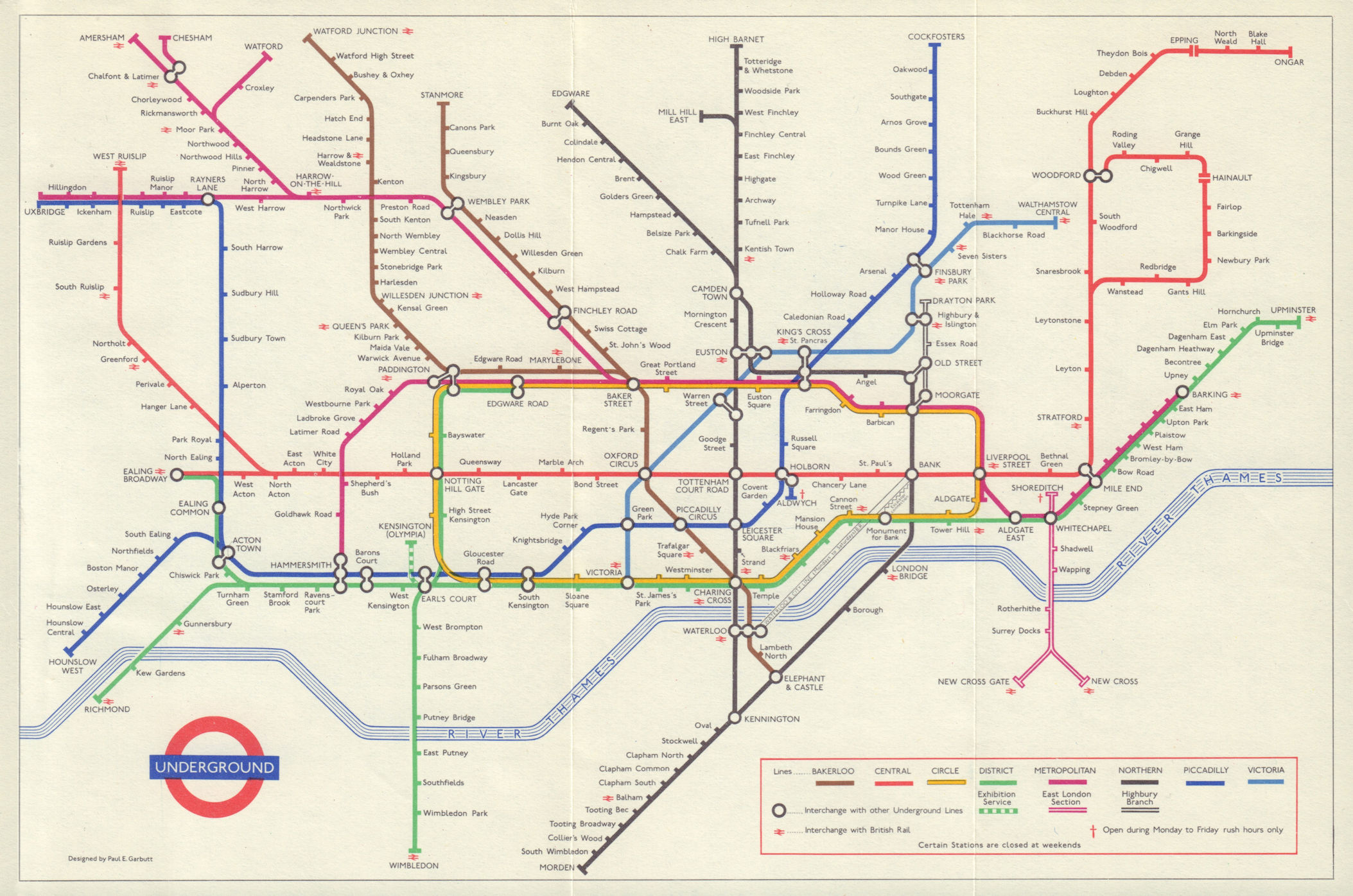 Associate Product LONDON UNDERGROUND tube map plan. Victoria Line open to Victoria. GARBUTT 1970