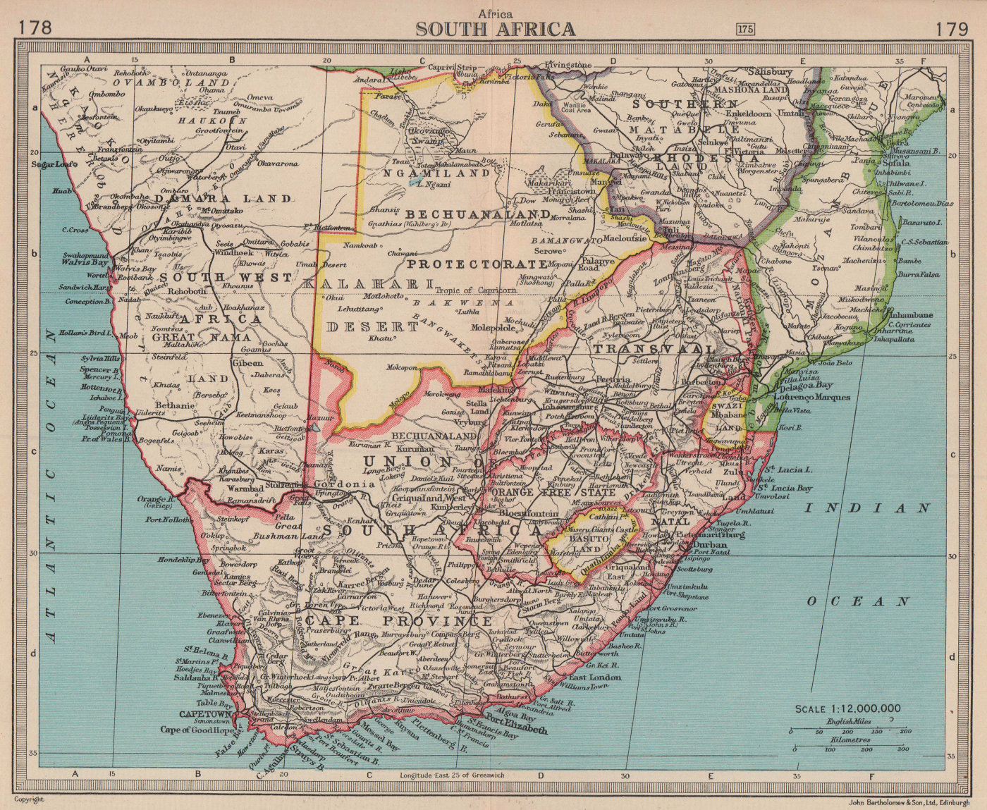 South Africa | antique and vintage maps and prints