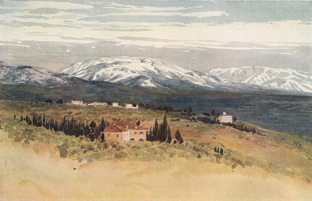 Associate Product Florence, south-east from San Domenico after a snowfall. Alex Murray 1904