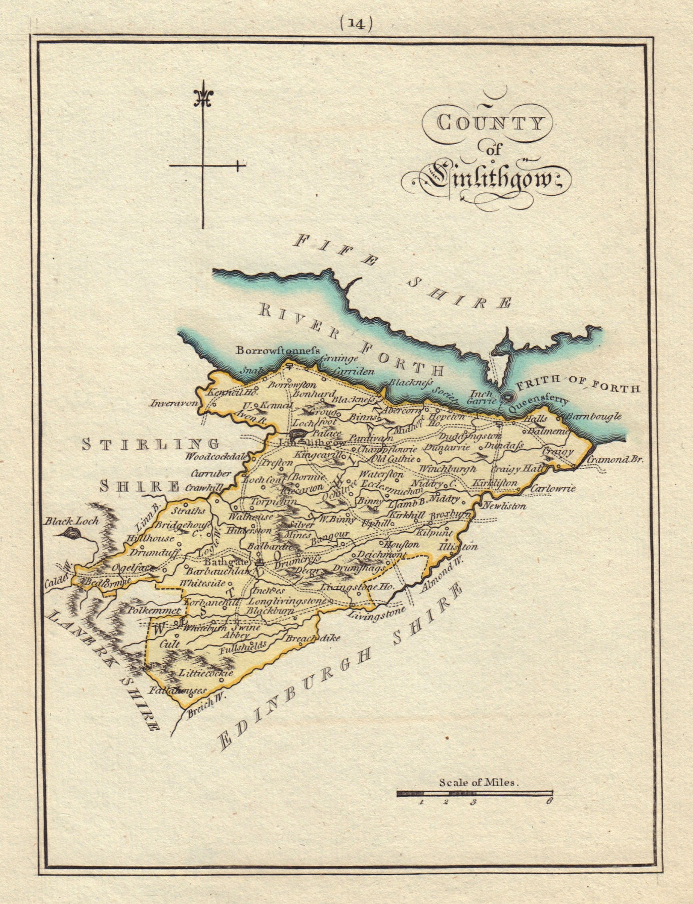 Associate Product County of Linlithgow. Linlithgowshire / West Lothian. SAYER / ARMSTRONG 1794 map