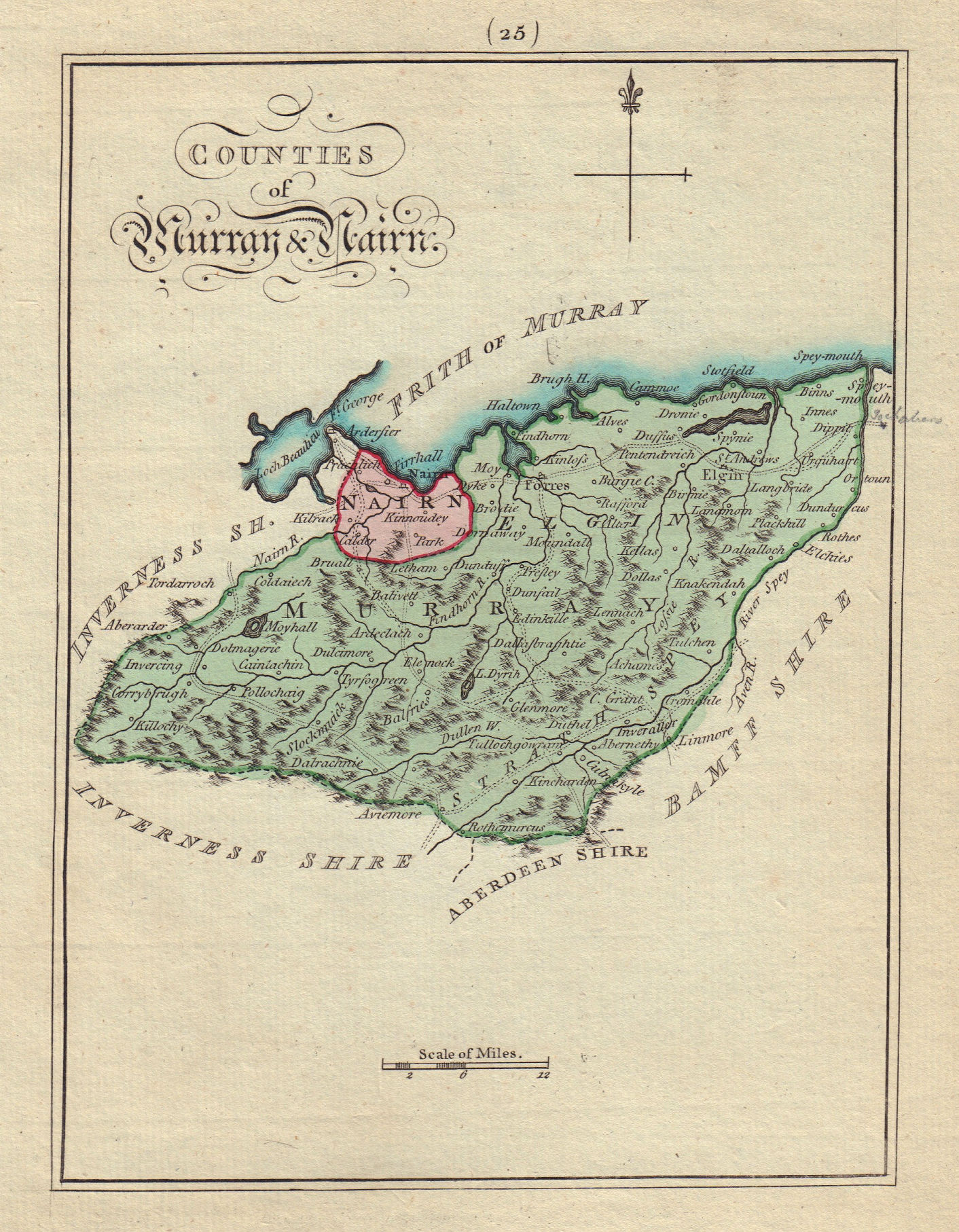 Counties of Murray and Nairn. Moray and Nairnshire. SAYER / ARMSTRONG 1794 map