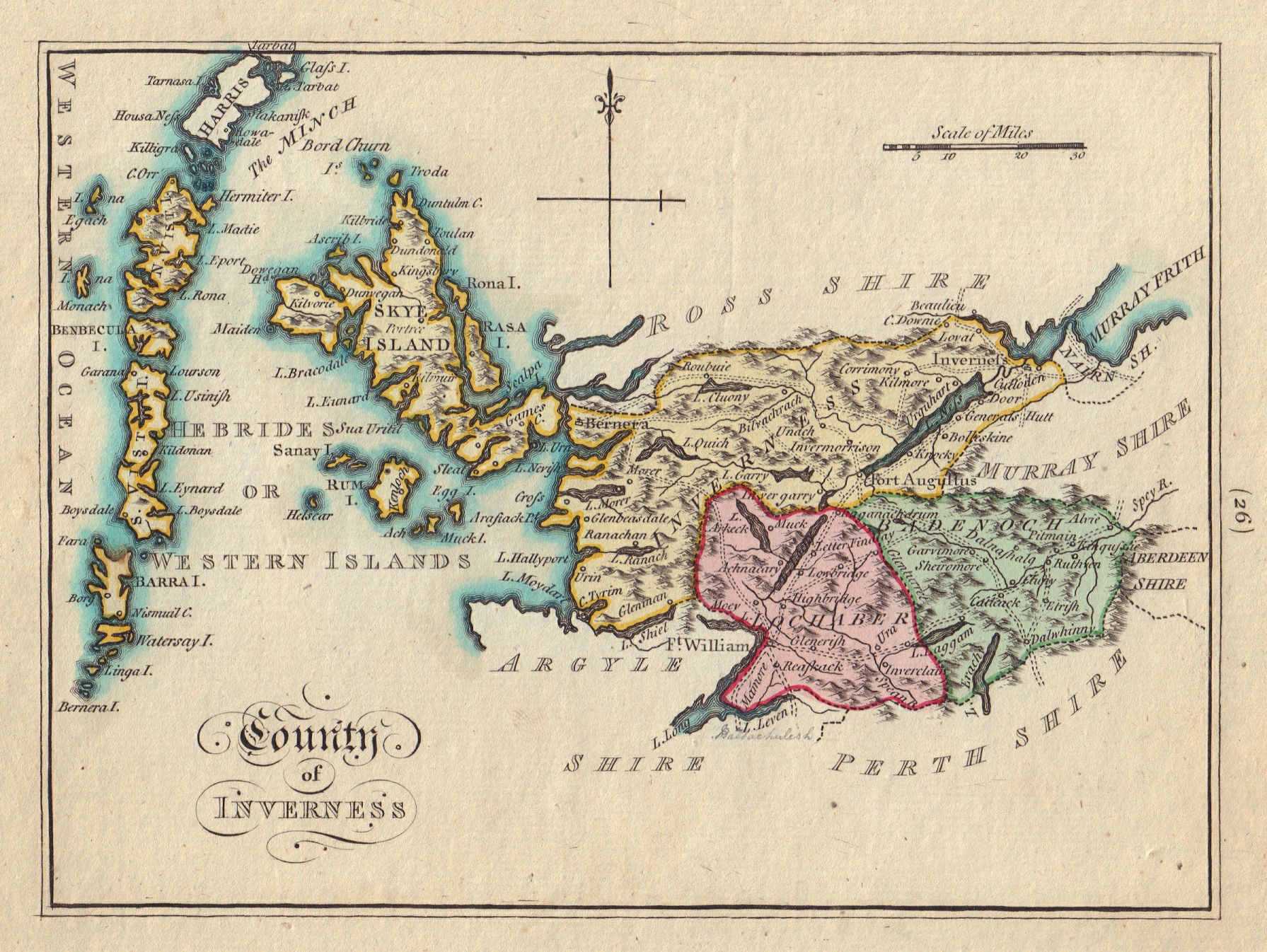 County of Inverness. Inverness shire. SAYER ARMSTRONG 1794 old