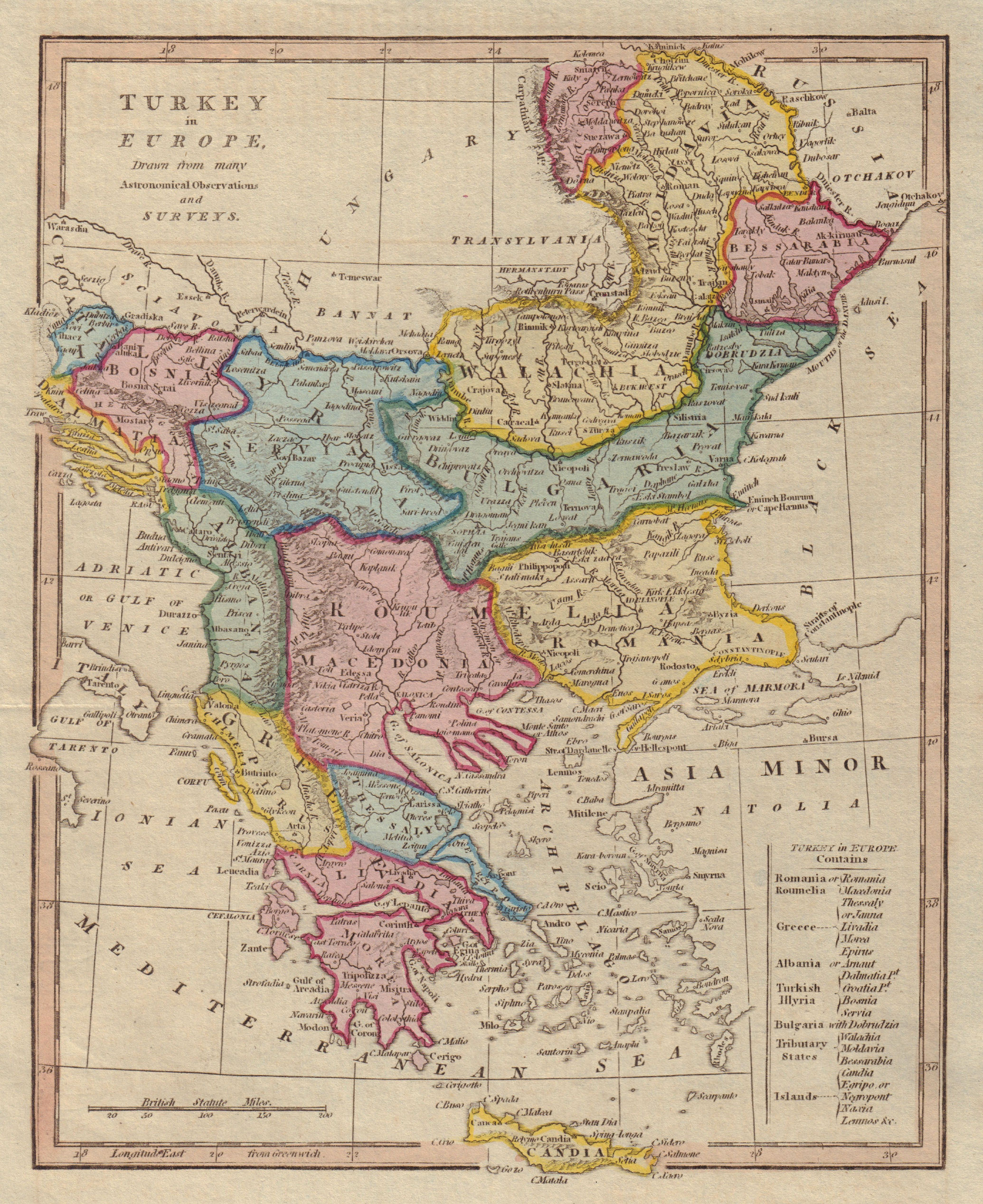 Associate Product Turkey in Europe. Balkans Greece. Romania & Bulgaria reversed. COOKE 1817 map