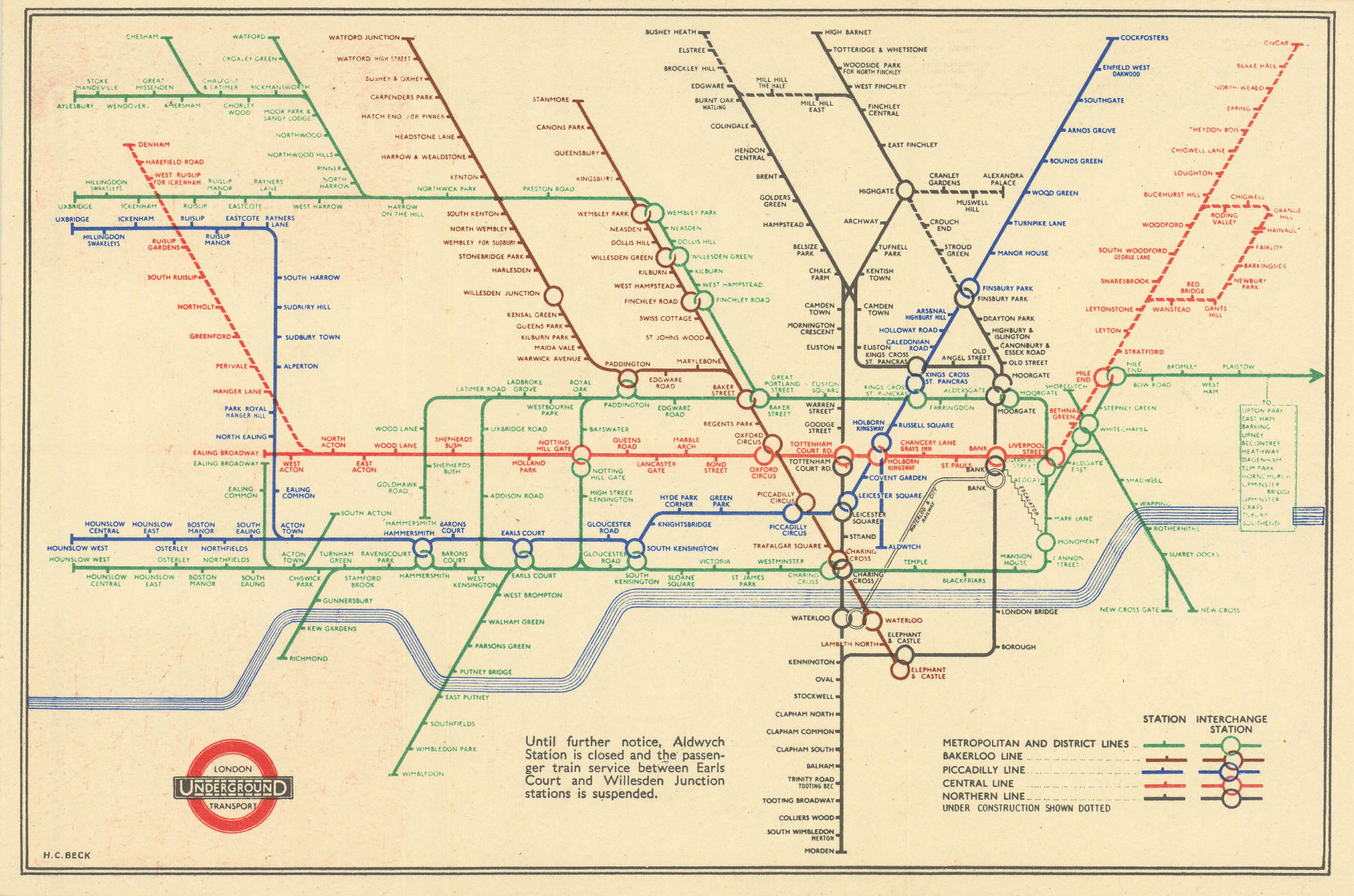 LONDON UNDERGROUND tube map plan diagram. Lines at 60 degrees HARRY ...