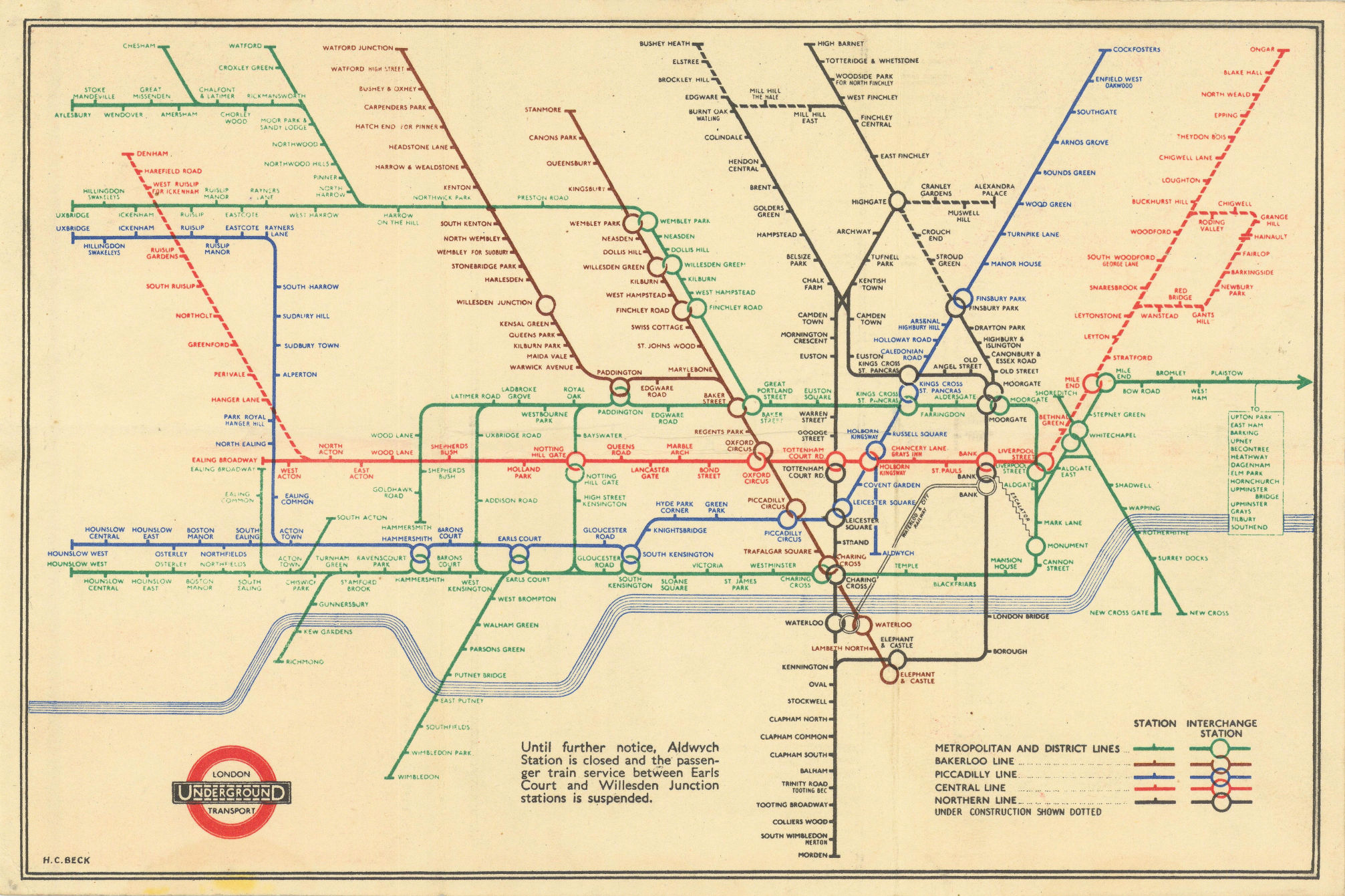 Associate Product LONDON UNDERGROUND tube map plan diagram. Lines at 60 degrees HARRY BECK #2 1941