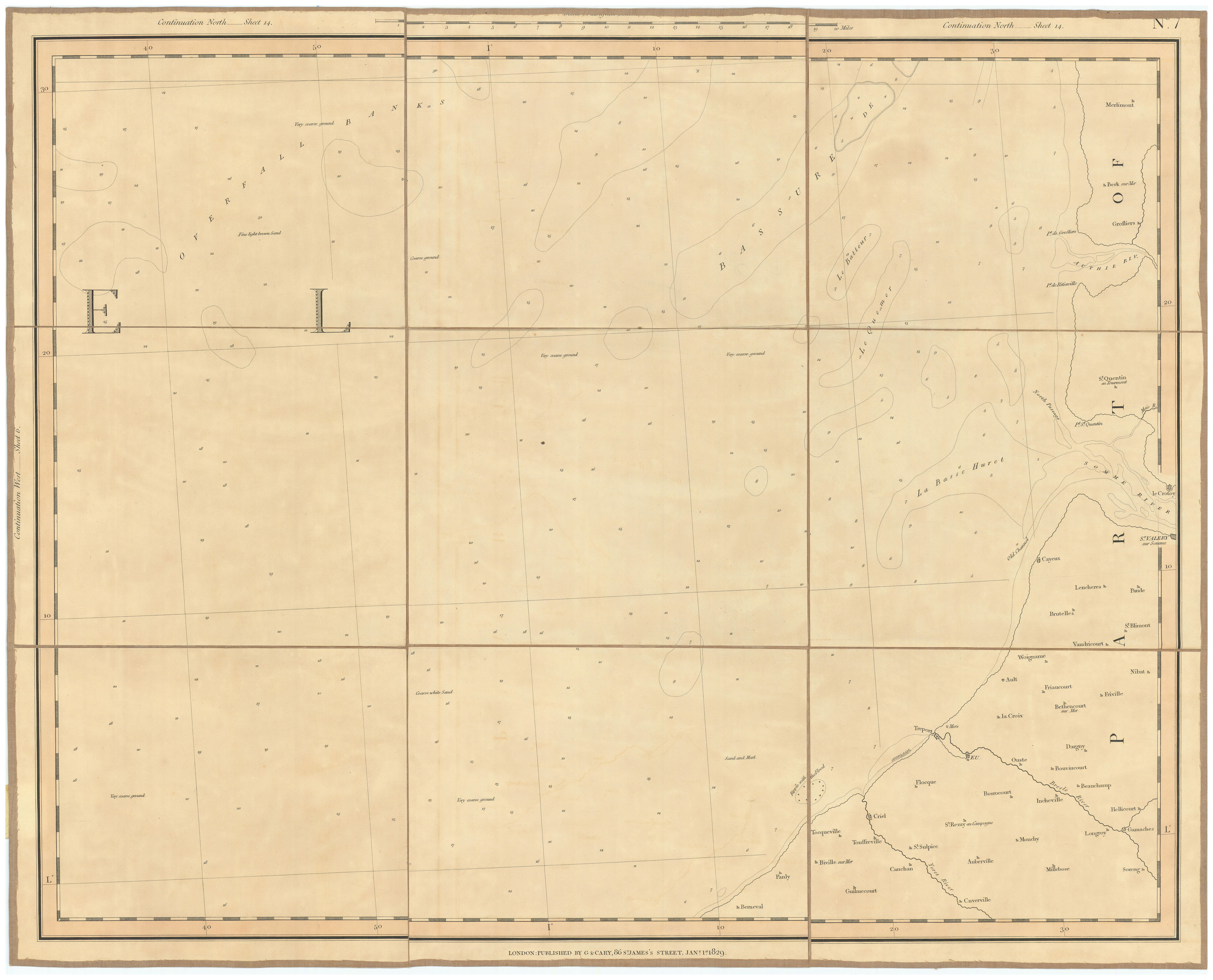 Associate Product English Channel & Coast of Somme, Pas-de-Calais & Seine-Maritime. CARY 1832 map