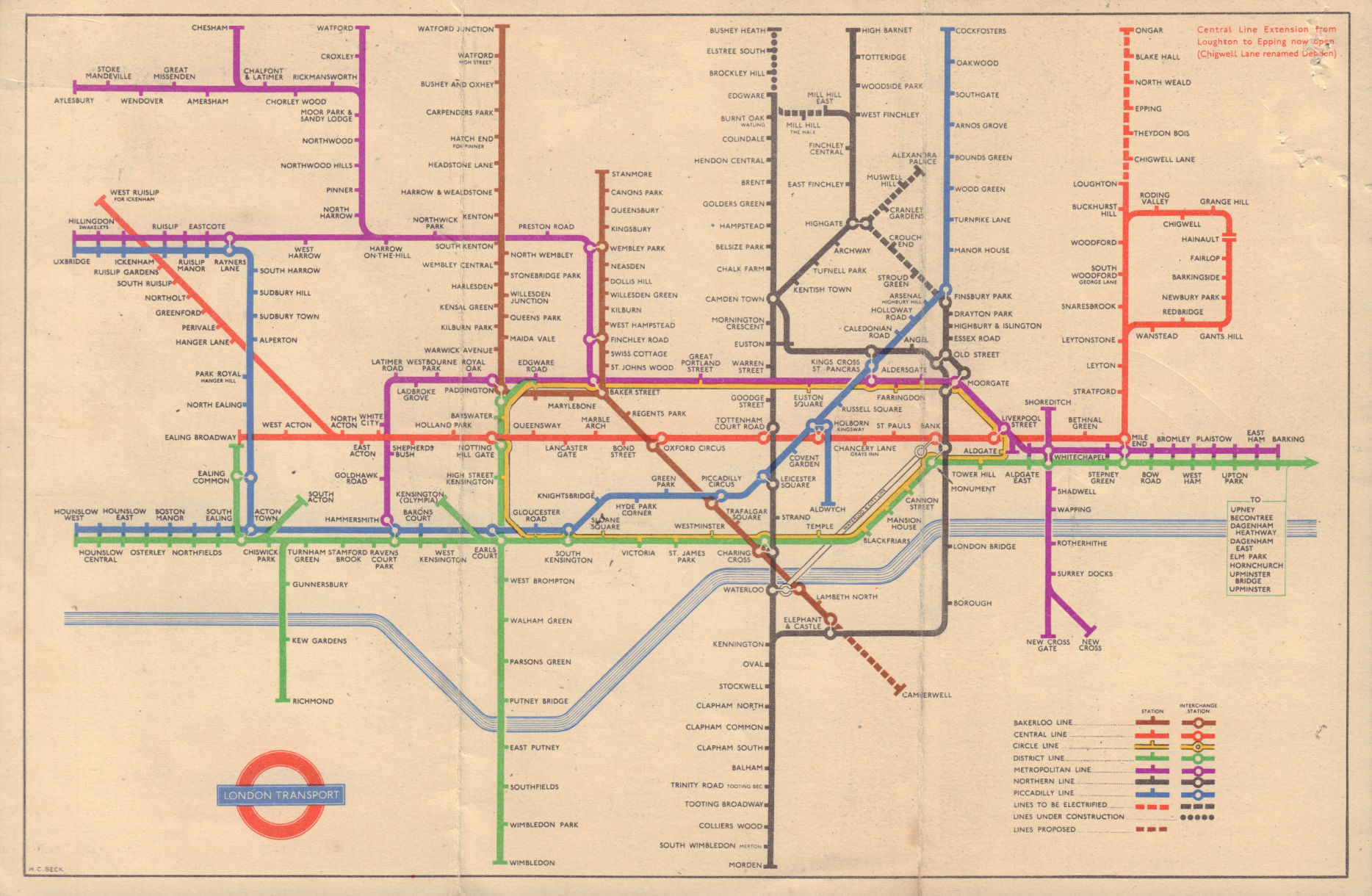 London Underground Map Original