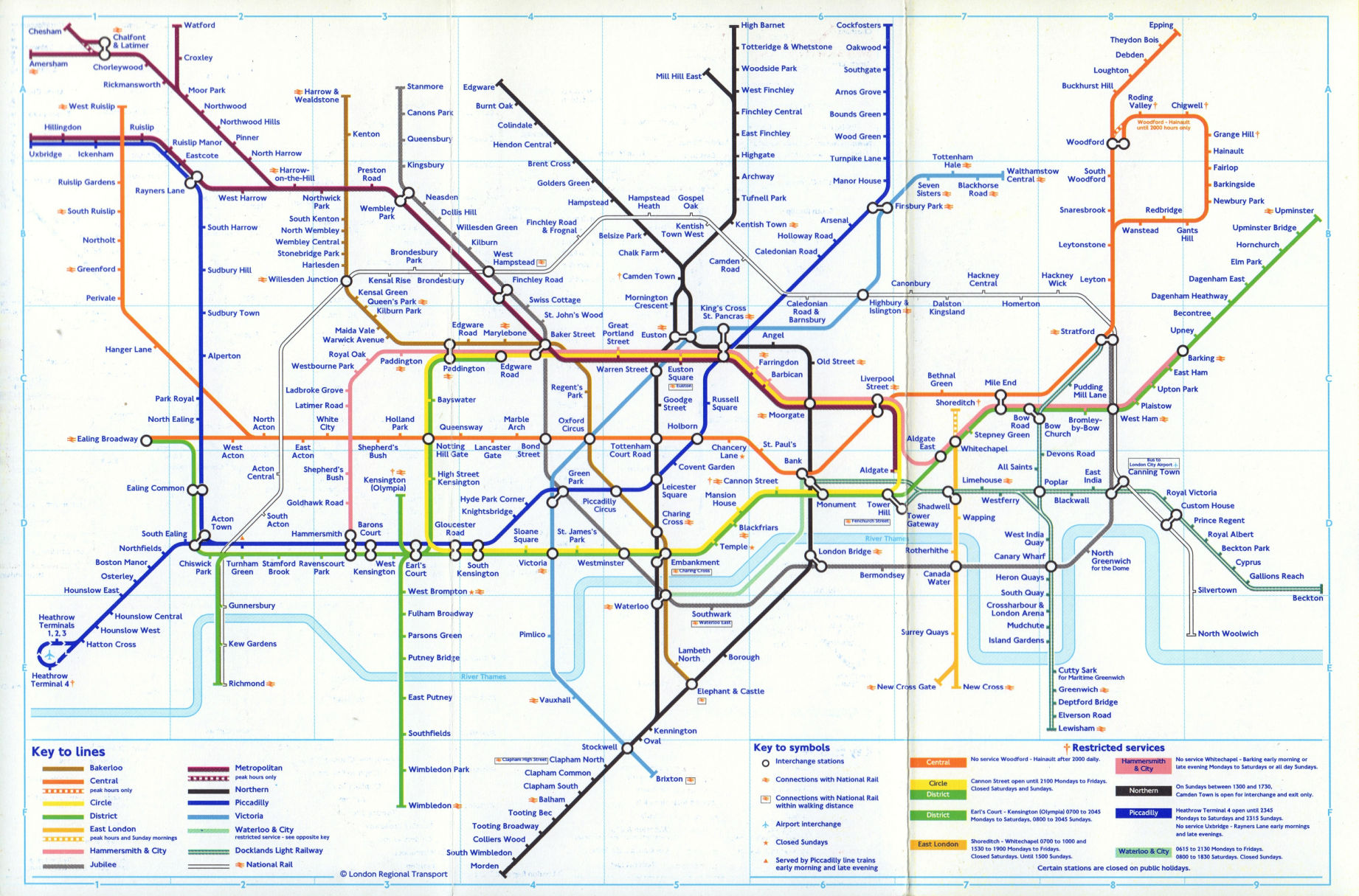 LONDON UNDERGROUND Tube Map Jubilee Line Lewisham DLR Complete 