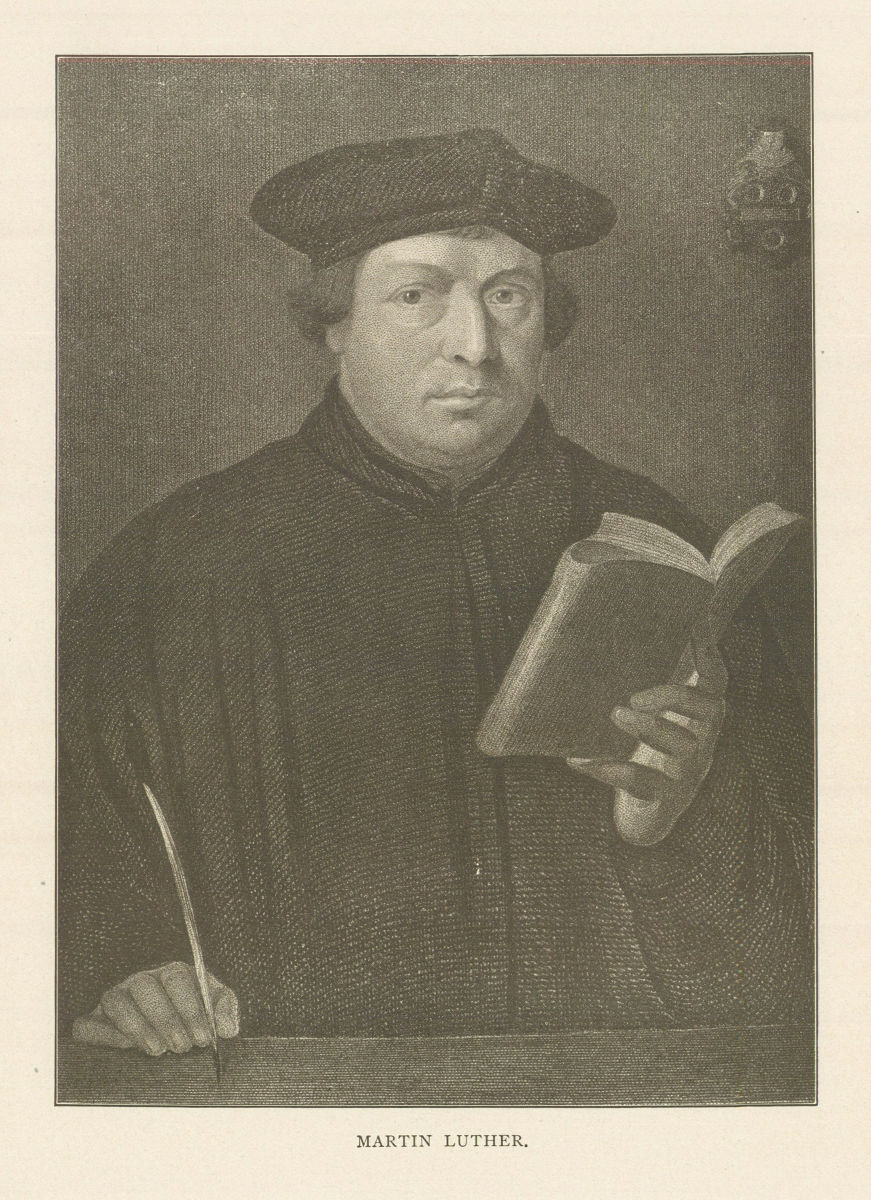 Martin Luther. Germany 1907 old antique vintage print picture