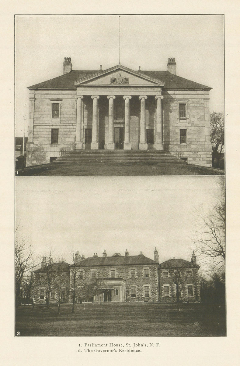 Associate Product 1. Parliament House, St. John's, N. F. 2. The Governor's Residence. Canada 1907