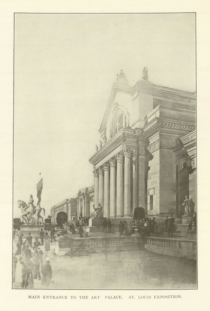 Main Entrance To The Art Palace, St. Louis Exposition. Fine Arts 1907 print
