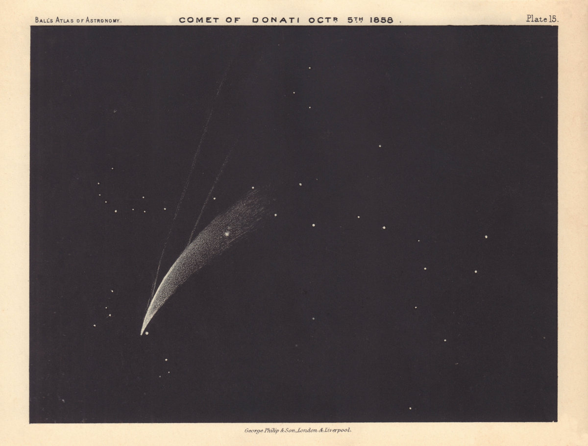 Associate Product The Comet of Donati, October 5th, 1858 by Robert Ball. Astronomy 1892 print