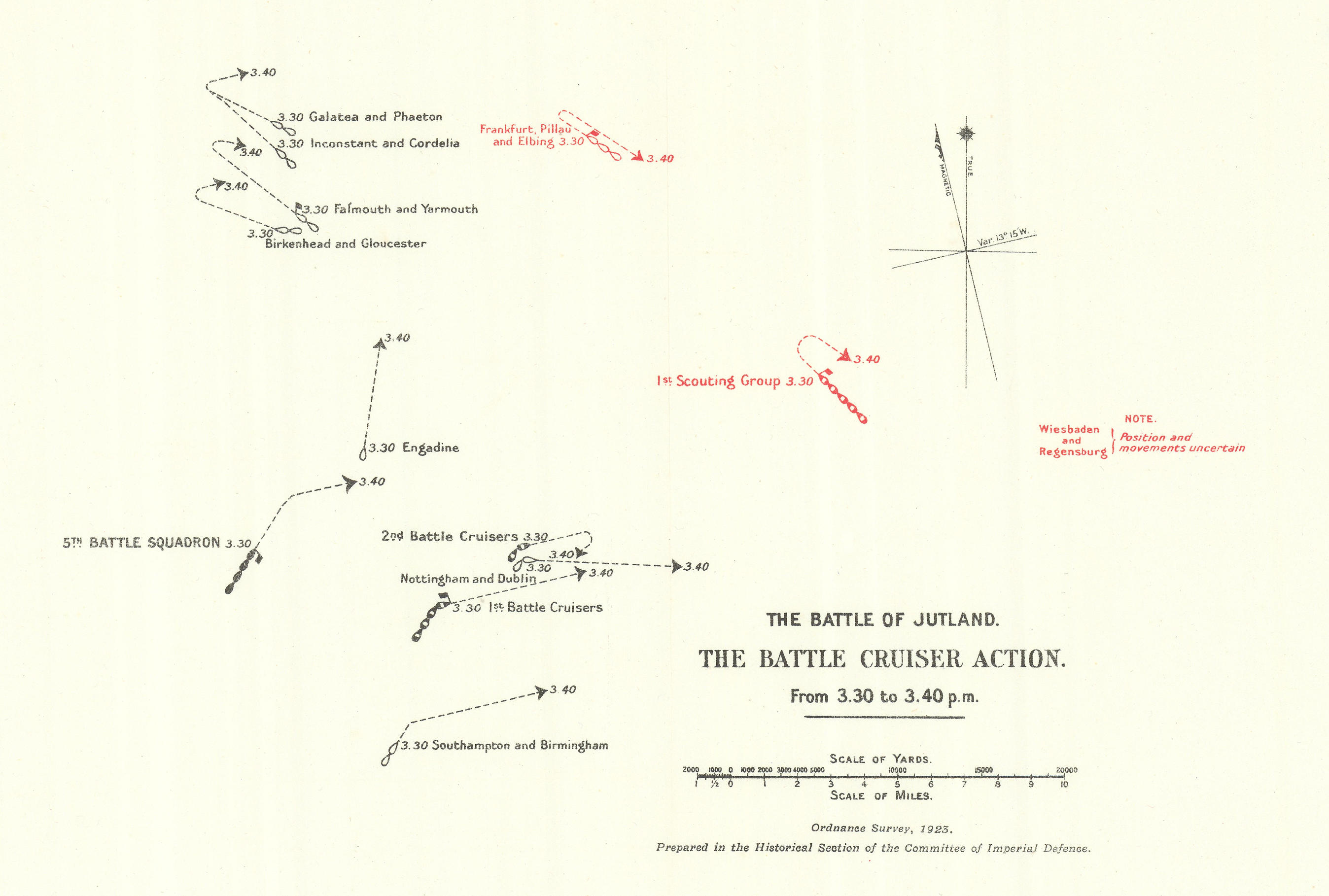 Battle Of Jutland Battle Cruiser Action 3 30 3 40 Pm 31 May 1916 WW1   P 6 106095a 