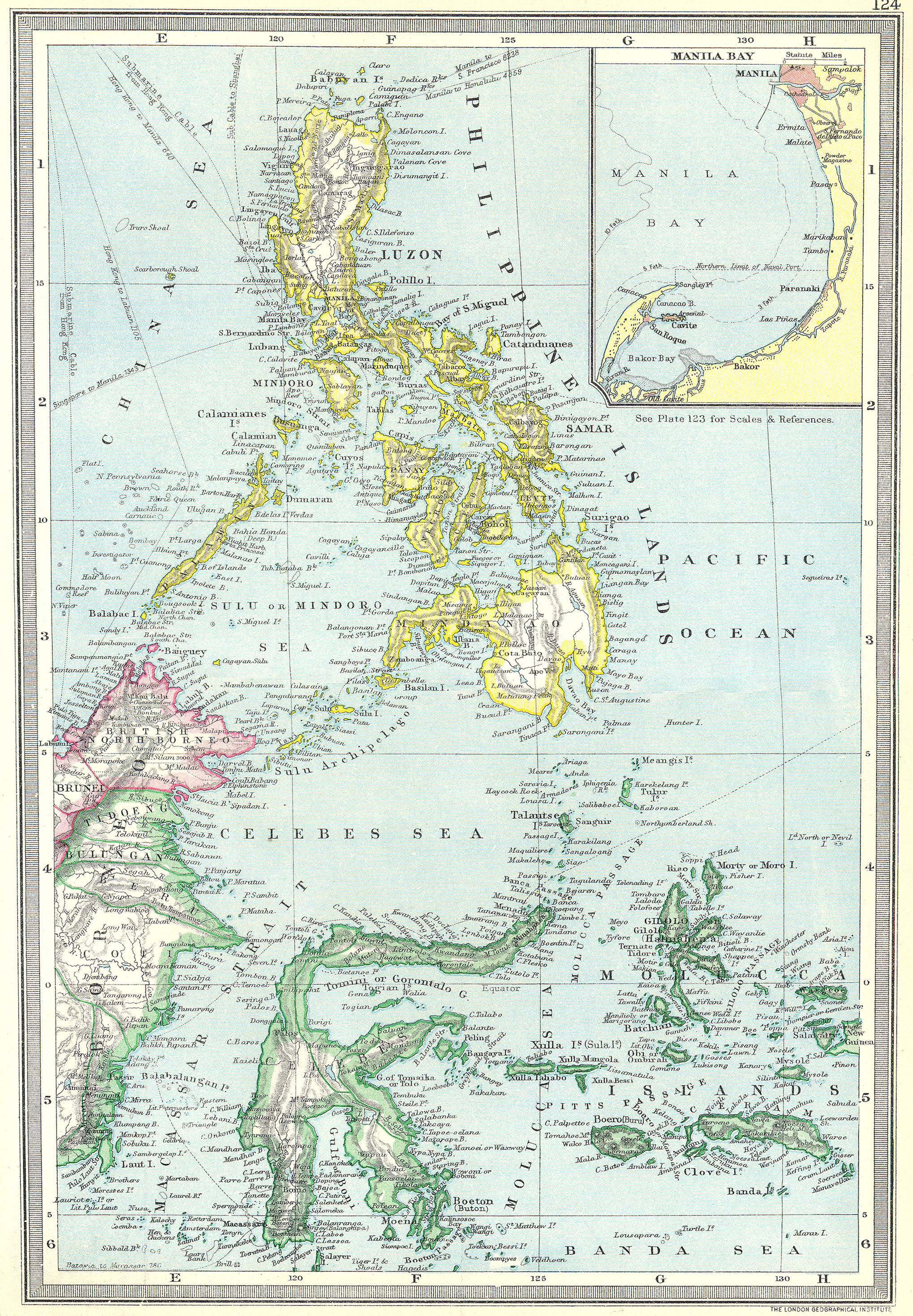 Associate Product PHILIPPINES. Philippine Islands; map of Manila Bay 1907 old antique chart