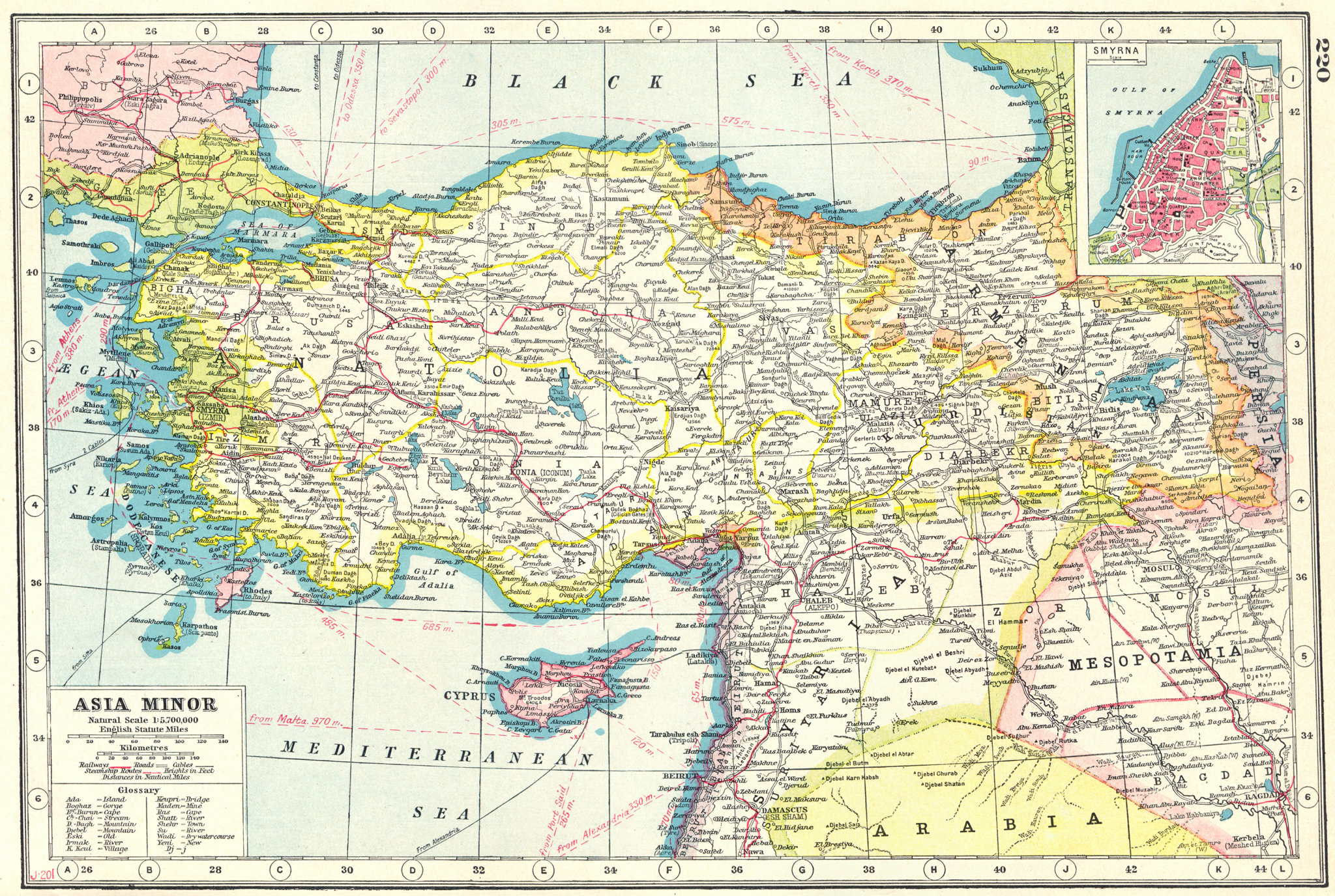 Турция 1920 карта