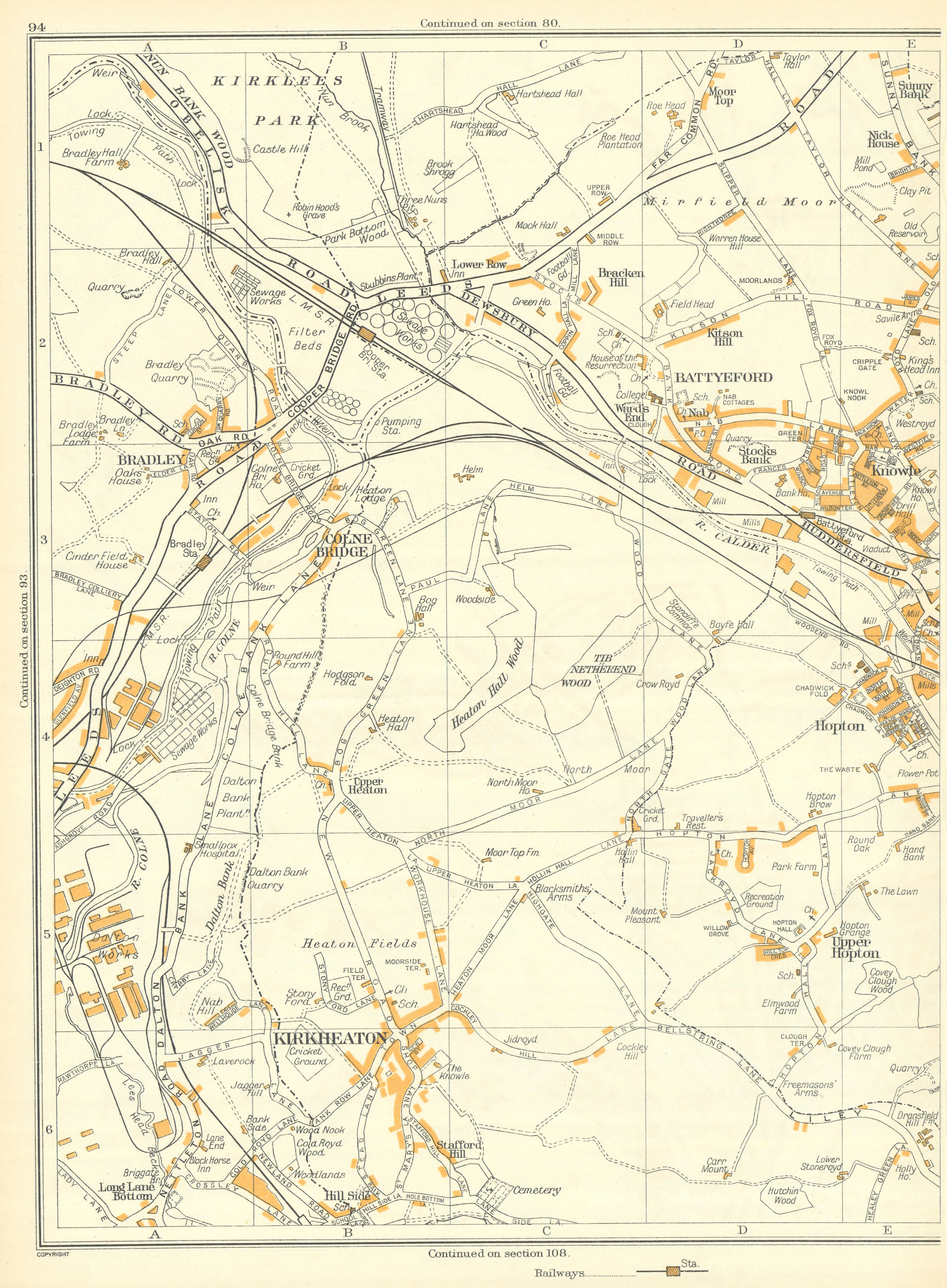 YORKSHIRE Mirfield Whitley Briestfield Ravensthorpe Northorpe Dewsbury ...