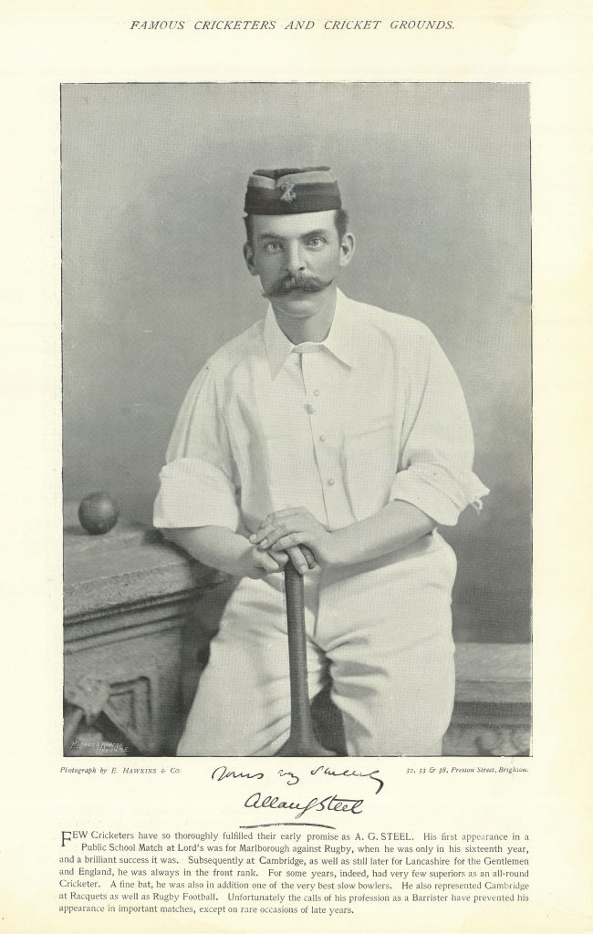Associate Product Allan Gibson Steel. All-rounder. Leg/off-break bowler. Lancashire cricketer 1895