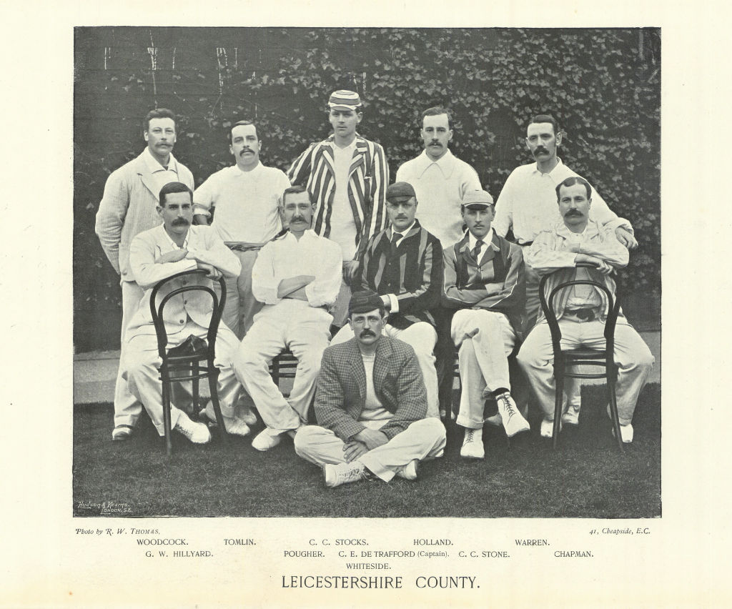 Leicestershire County Cricket Team Tomlin Stocks Holland Warren Pougher 1895