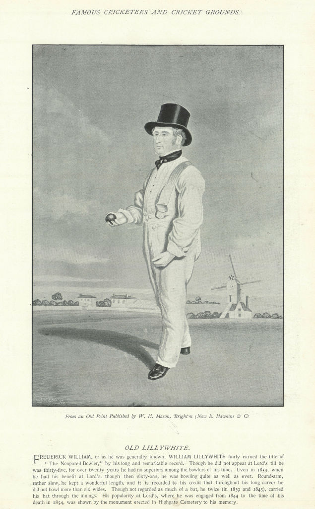 Associate Product Frederick William, Old Lillywhite. "The Nonpareil bowler". Cricketer 1895