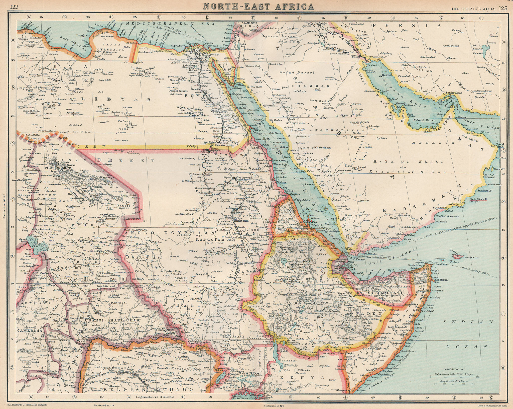 NORTH-EAST AFRICA & ARABIA. Anglo-Egyptian Sudan, Trucial Oman &c 1924 ...