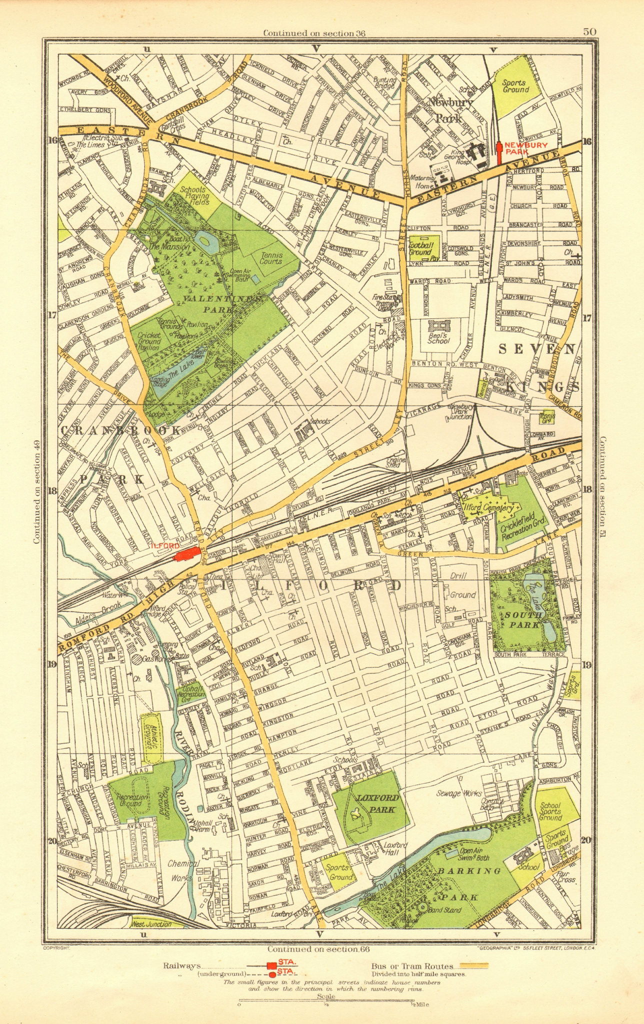Associate Product LONDON. Cranbrook Park Ilford Newbury Park Seven Kings Barking Park 1937 map