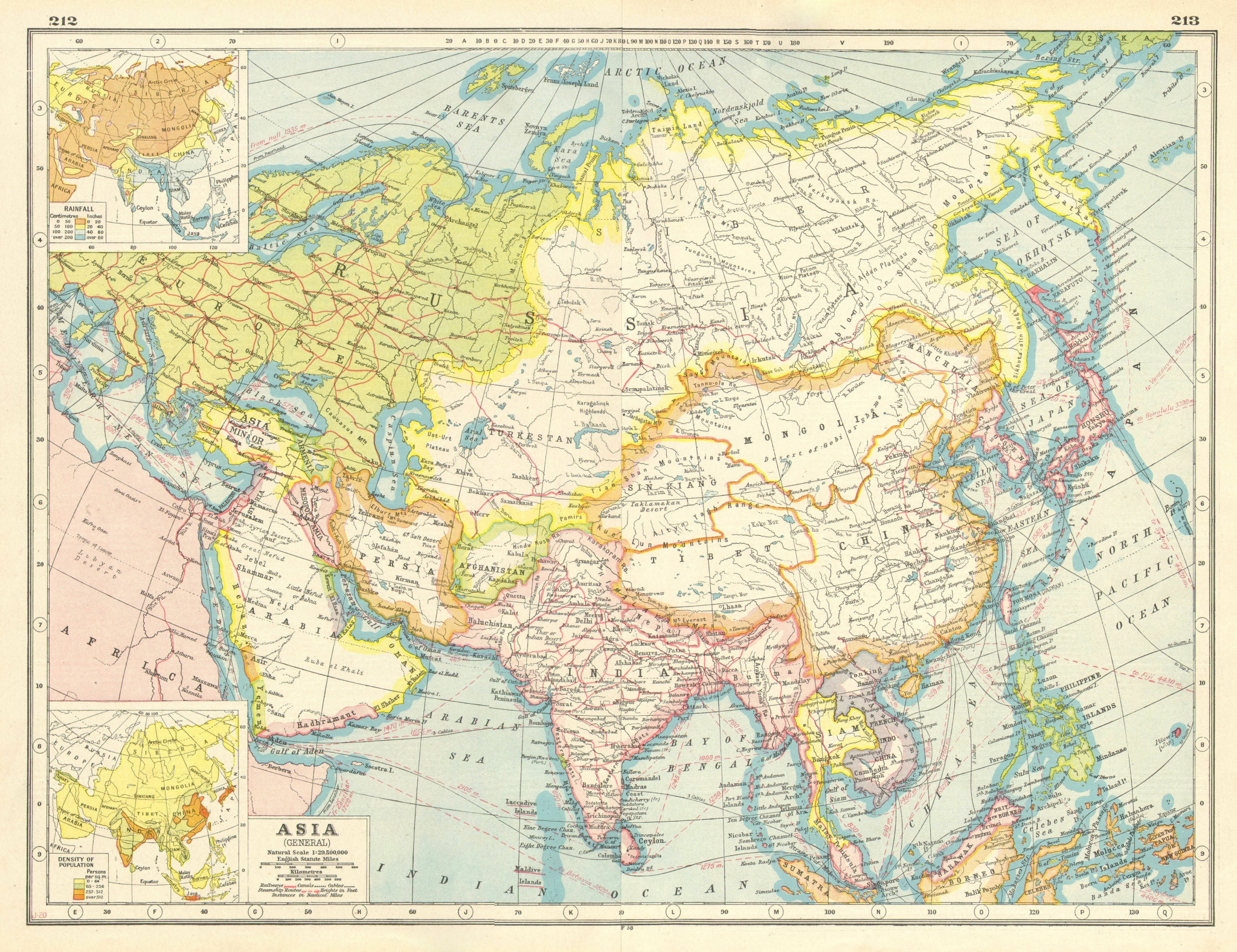 ASIA. Mesopotamia Asir Hejaz El Hasa Persia Siam Chosen Fr. Indochina ...