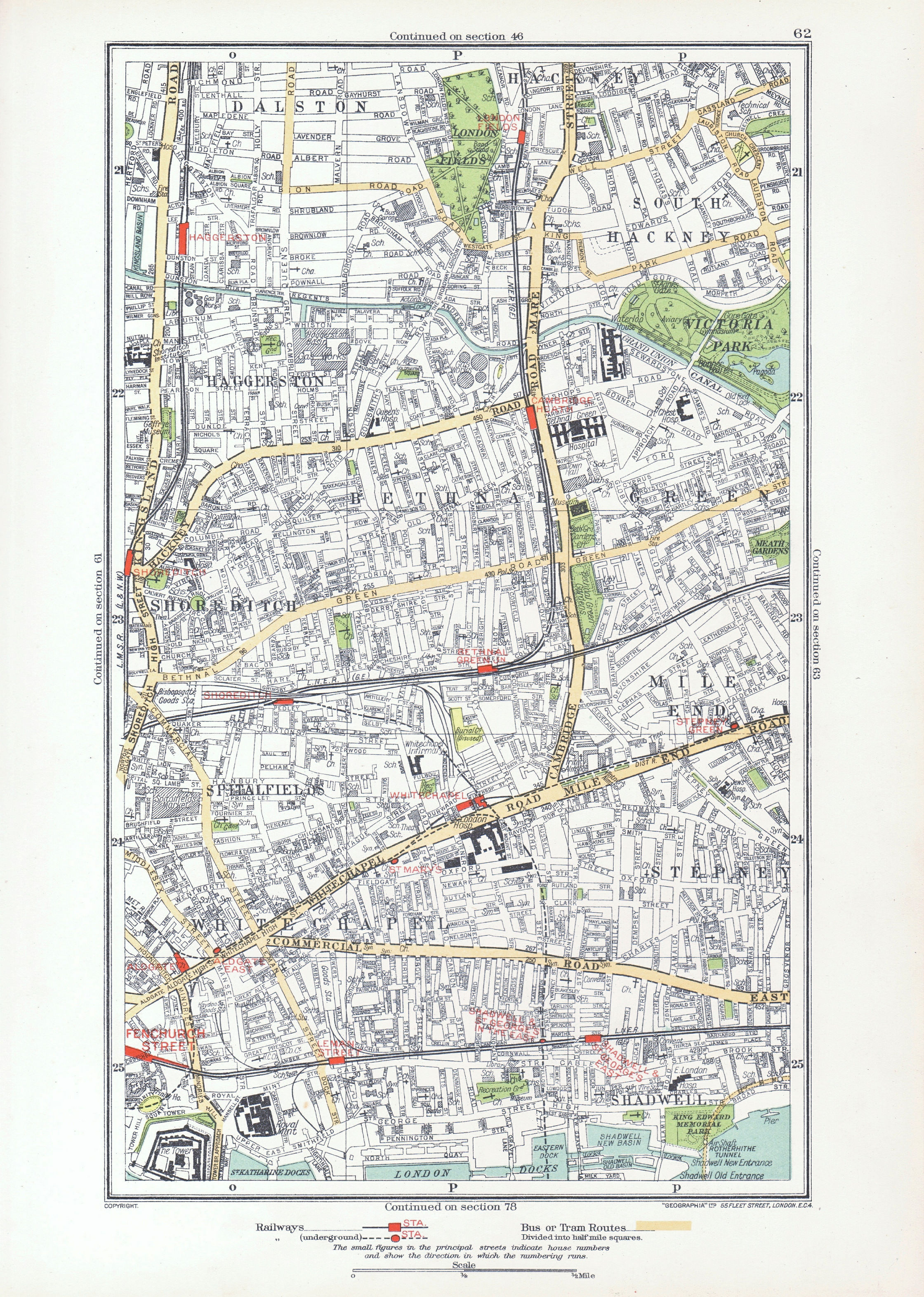 Associate Product EAST END. Shoreditch Bethnal Green Stepney Hackney Mile End Haggerston 1933 map