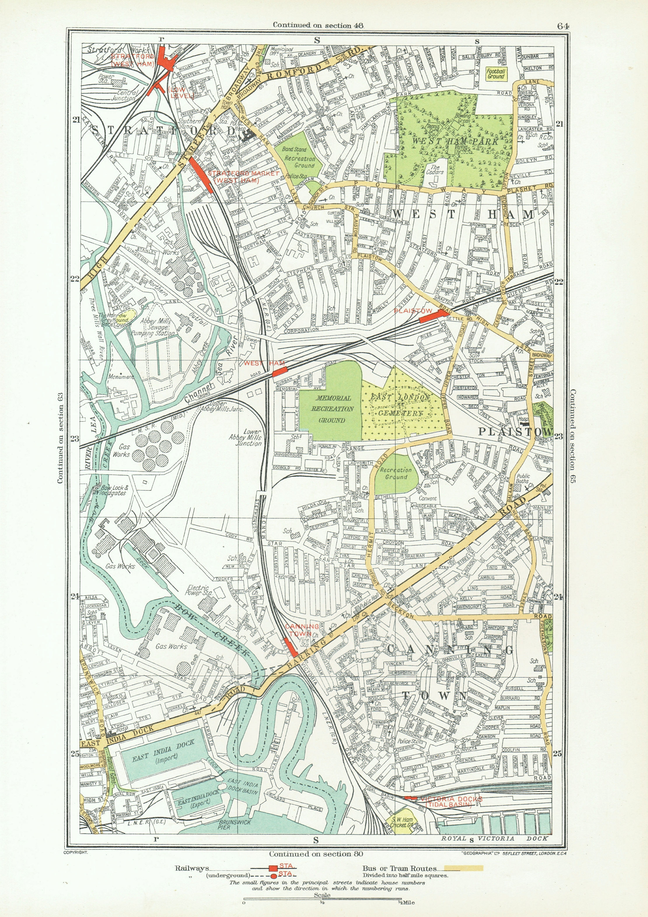 Associate Product LONDON. Canning Town Stratford West Ham Plaistow Blackwall Poplar 1933 old map