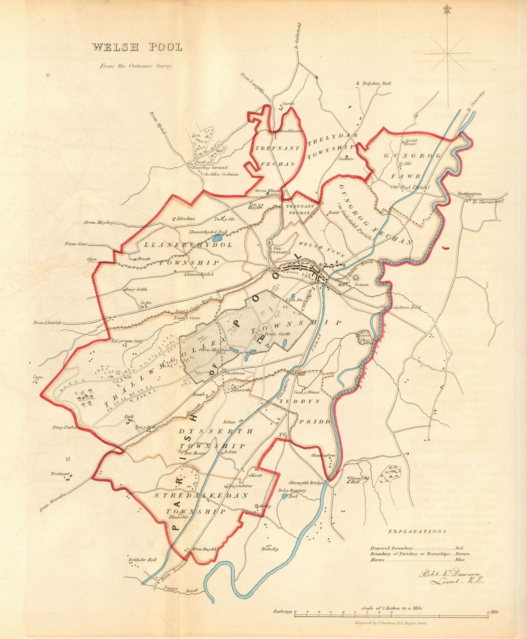 Associate Product WELSHPOOL/Y TRALLWNG borough/town plan. REFORM ACT. Wales. DAWSON 1832 old map