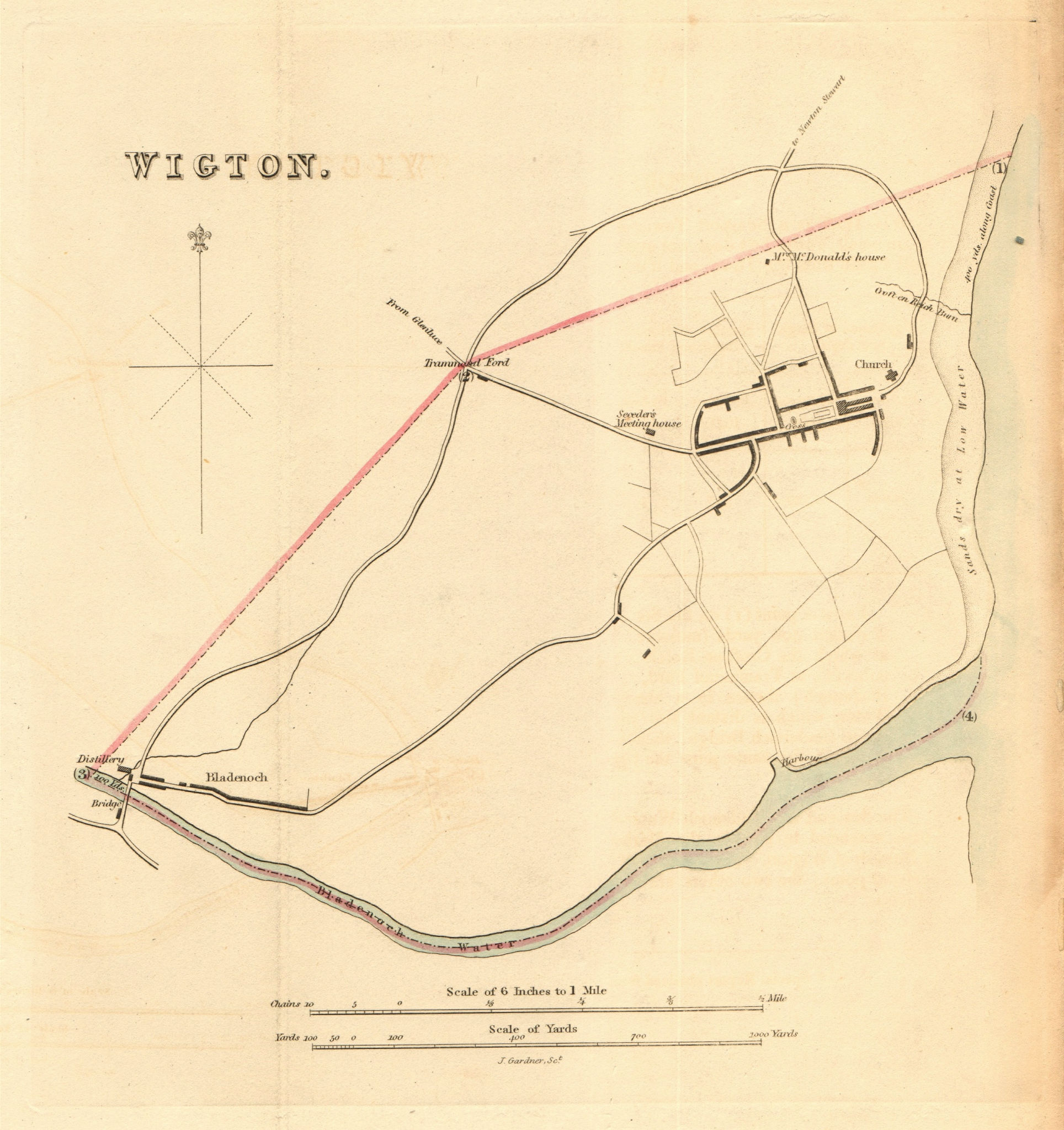 Associate Product WIGTOWN borough/town plan for the REFORM ACT. Bladenoch. Scotland 1832 old map