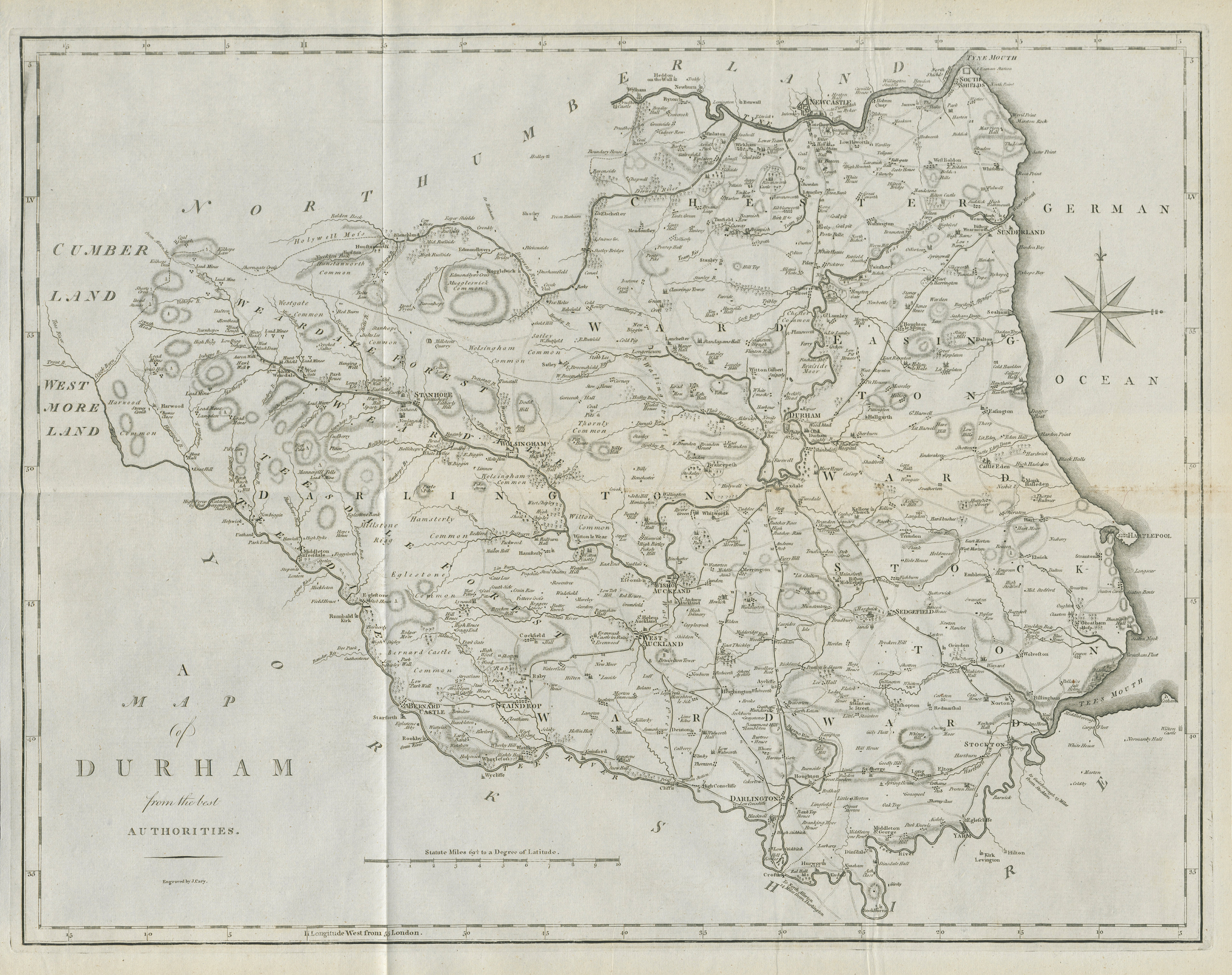 "A map of Durham from the best authorities". County map. CARY 1789 old