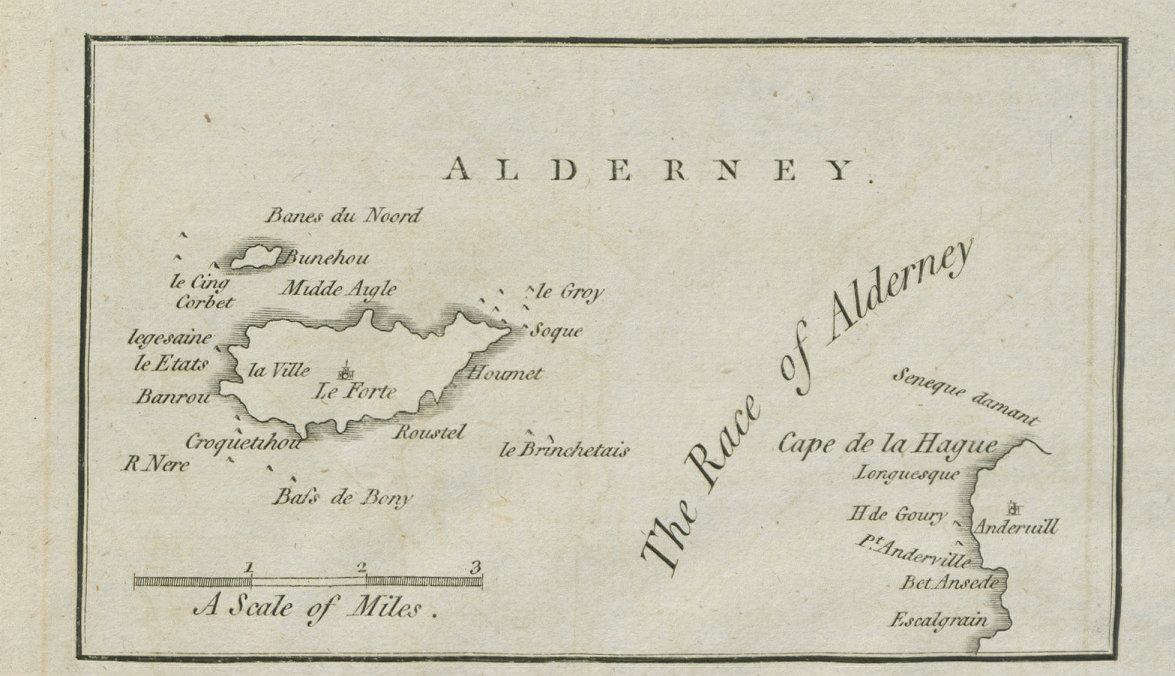 Associate Product The island of Alderney by John CARY. Channel Islands. SMALL 1789 old map