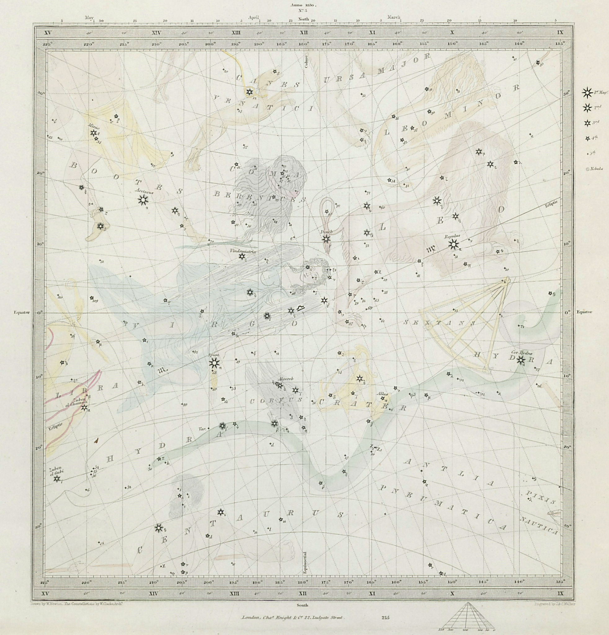 Associate Product ASTRONOMY CELESTIAL Star map chart signs 3 Autumn Equinox. SDUK 1847 old