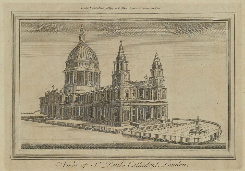 Associate Product View of St Paul's Cathedral, London. THORNTON 1784 old antique print picture