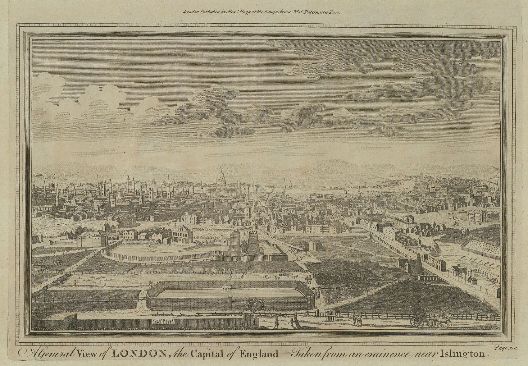 Associate Product A general view of London… taken from an eminence near Islington. THORNTON 1784
