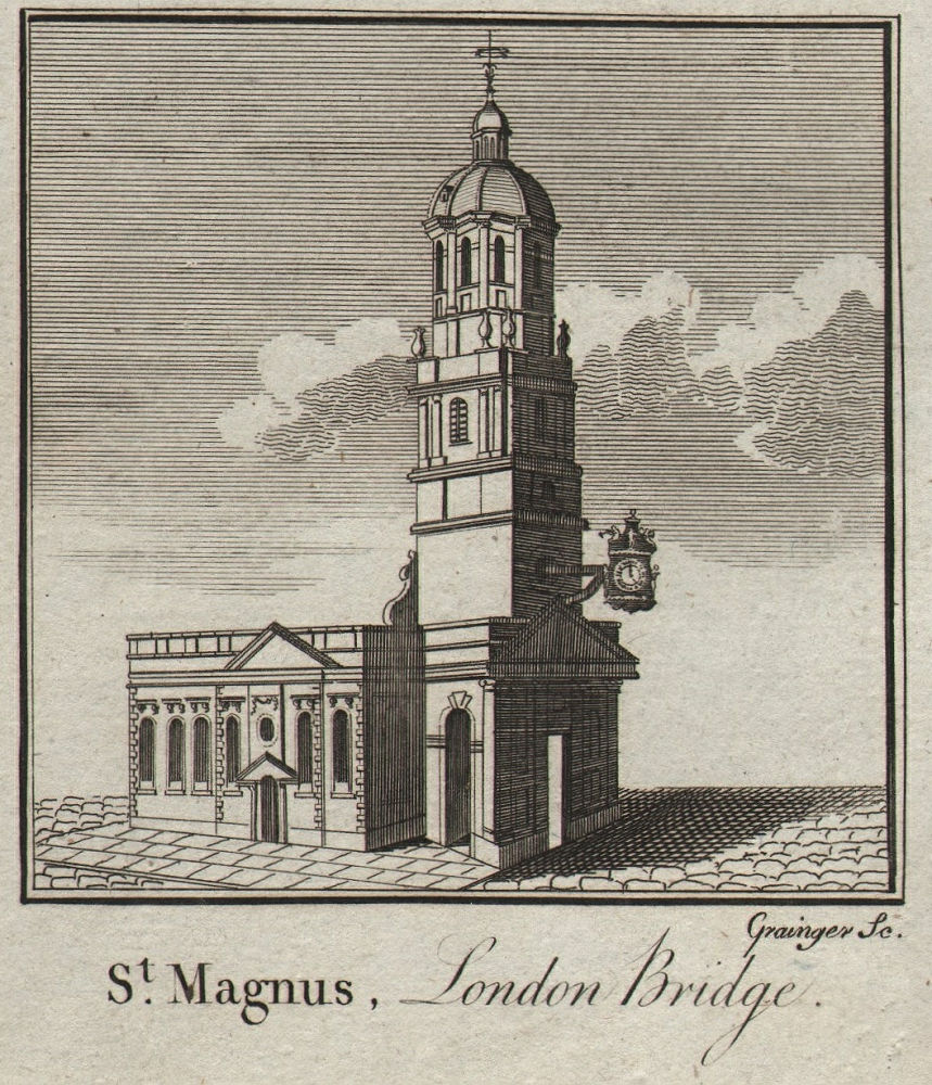 St. Magnus-the-Martyr church, London Bridge. Wren. City. SMALL. THORNTON 1784