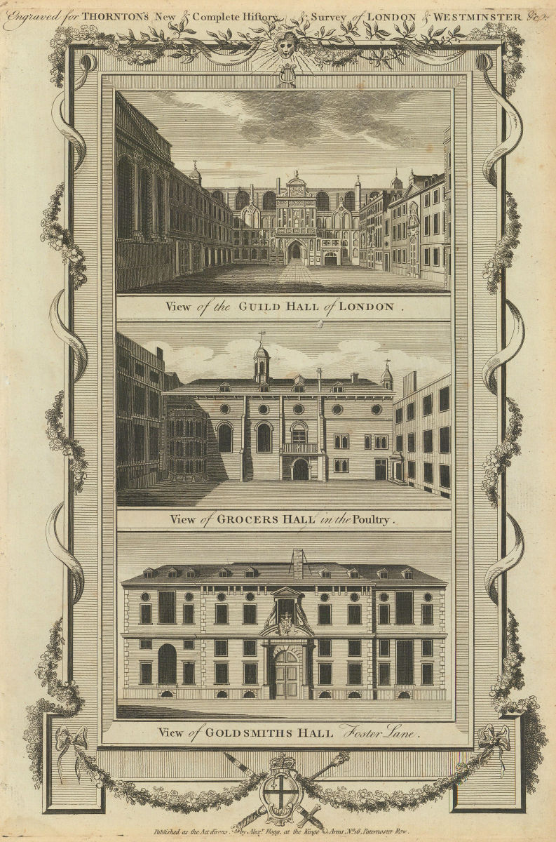 Associate Product CITY OF LONDON LIVERY HALLS. Guildhall. Grocer's & Goldsmith's. THORNTON 1784