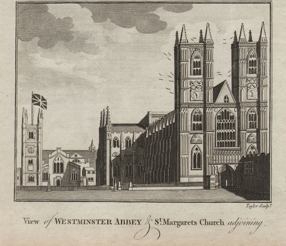 View of Westminster Abbey & St. Margaret's Church adjoining. THORNTON 1784