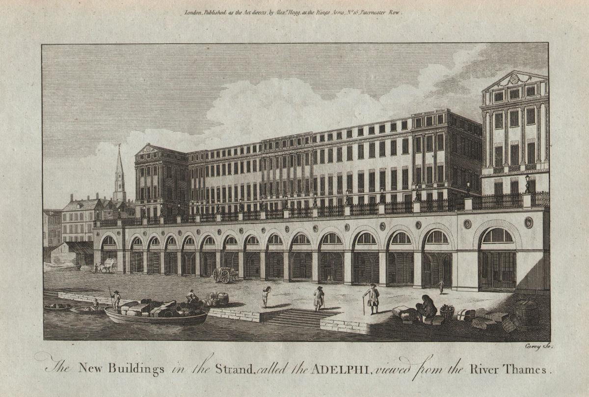 Associate Product The Adelphi buildings, the Strand, London. Adam brothers. THORNTON 1784 print