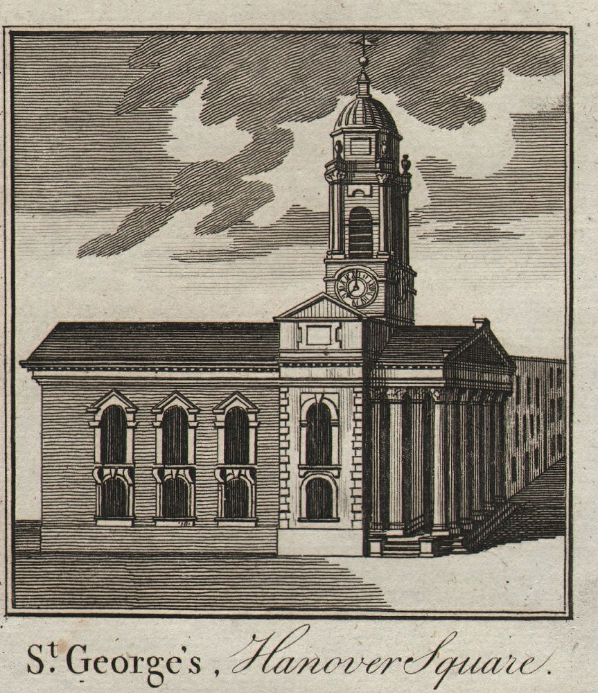 St George's church, Hanover Square. John James. Westminster SMALL. THORNTON 1784
