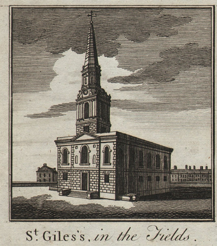 Associate Product St. Giles-in-the-Fields church. Camden. Henry Flitcroft. SMALL. THORNTON 1784
