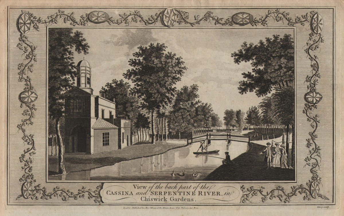 Associate Product The Cassina and Serpentine River, Chiswick House & Gardens. THORNTON 1784