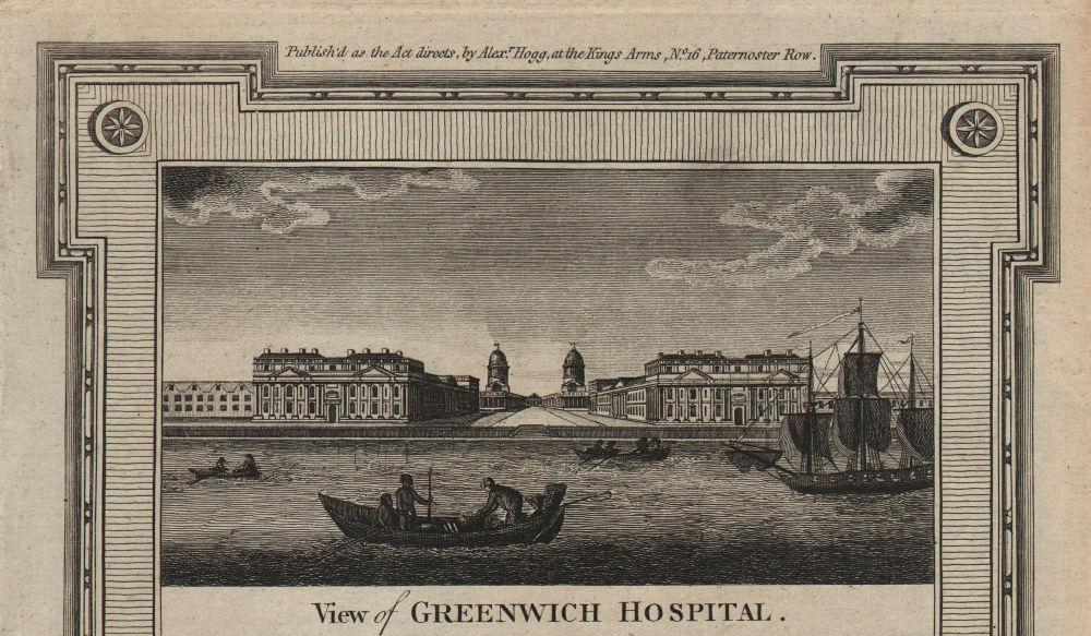 Associate Product View of Greenwich Hospital. Old Royal Naval College, London. THORNTON 1784