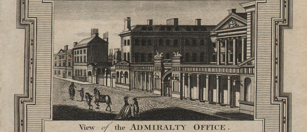 Associate Product The Admiralty office, Whitehall, London. THORNTON 1784 old antique print