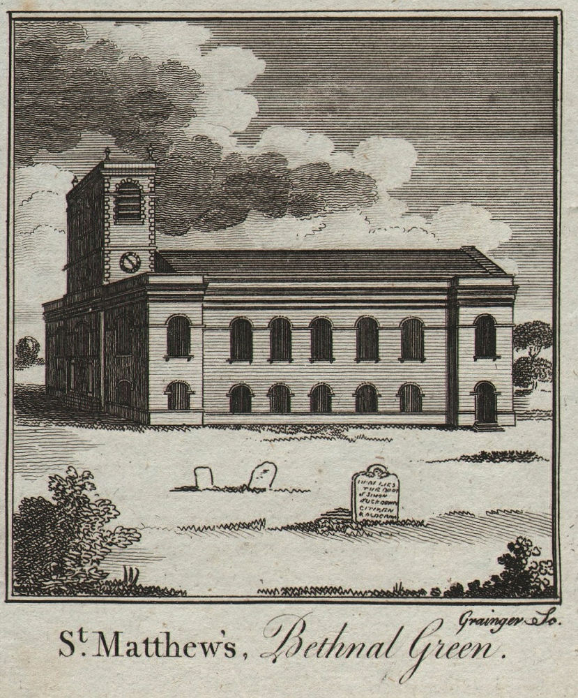 St. Matthew's church, Bethnal Green. George Dance the Elder SMALL. THORNTON 1784