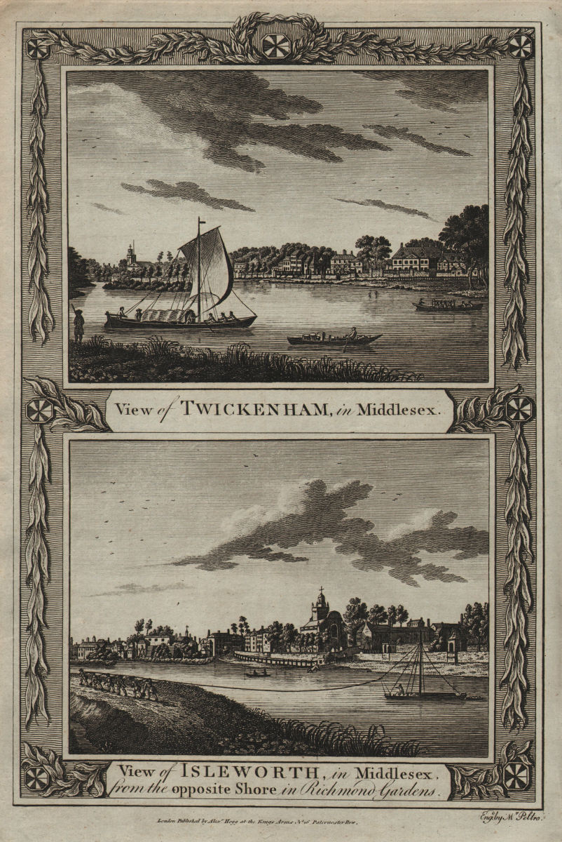 Associate Product Views of Twickenham, and of Isleworth from Richmond Old Deer Park. THORNTON 1784