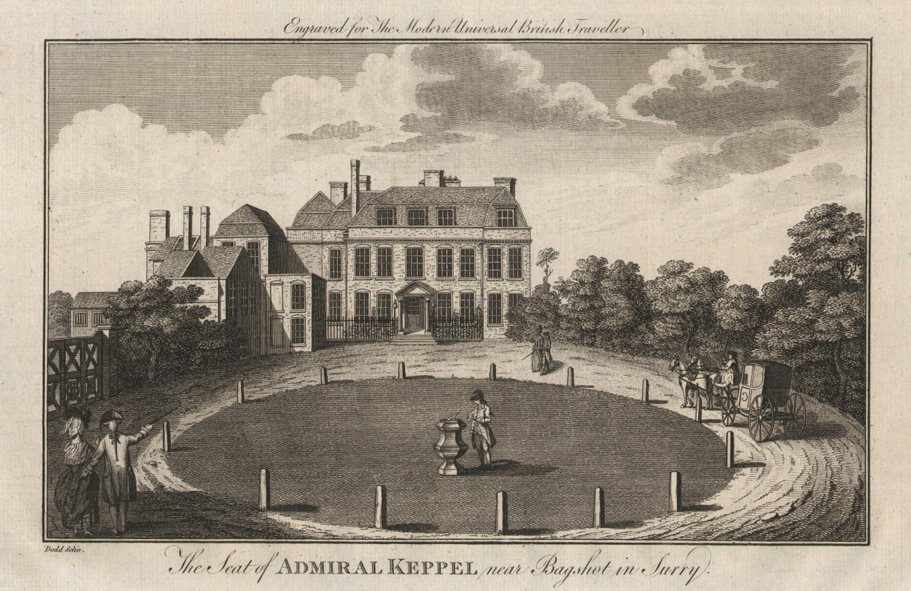 Associate Product The original Bagshot Park, Surrey. George Keppel Earl Albemarle BURLINGTON 1779