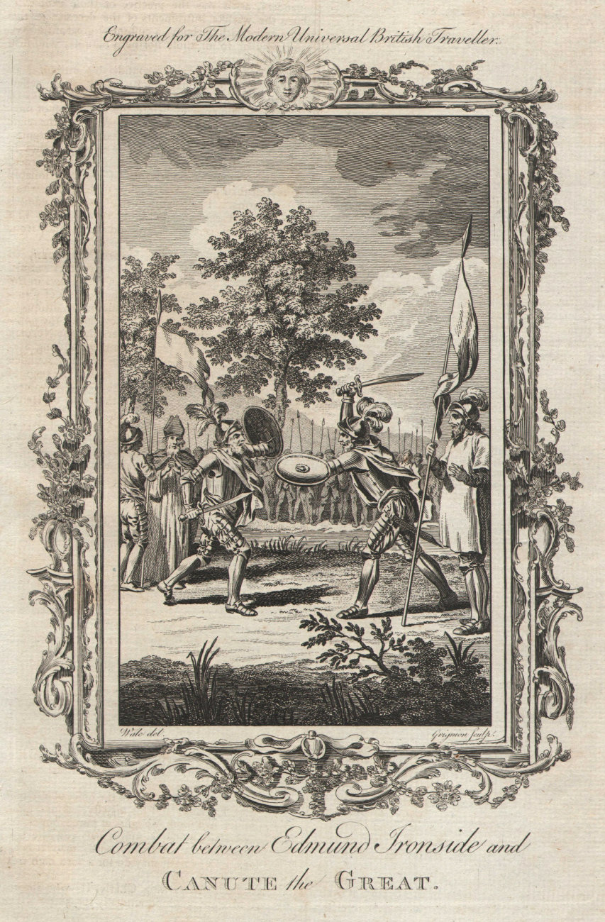 Associate Product Combat between Edmund Ironside & Canute the Great. 1016. Cnut. BURLINGTON 1779